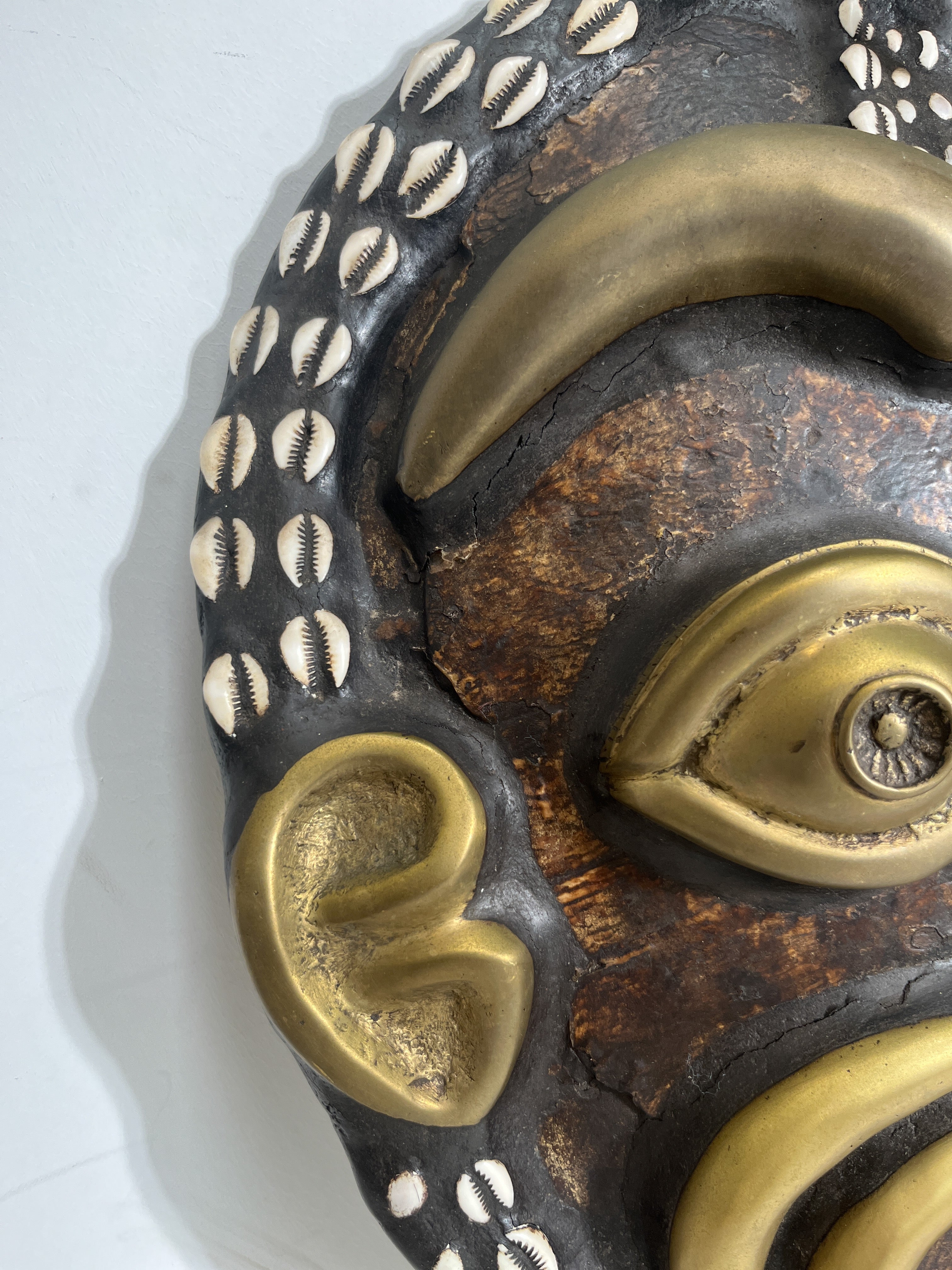 African Bamoun Mask Bronze Turtle Shell