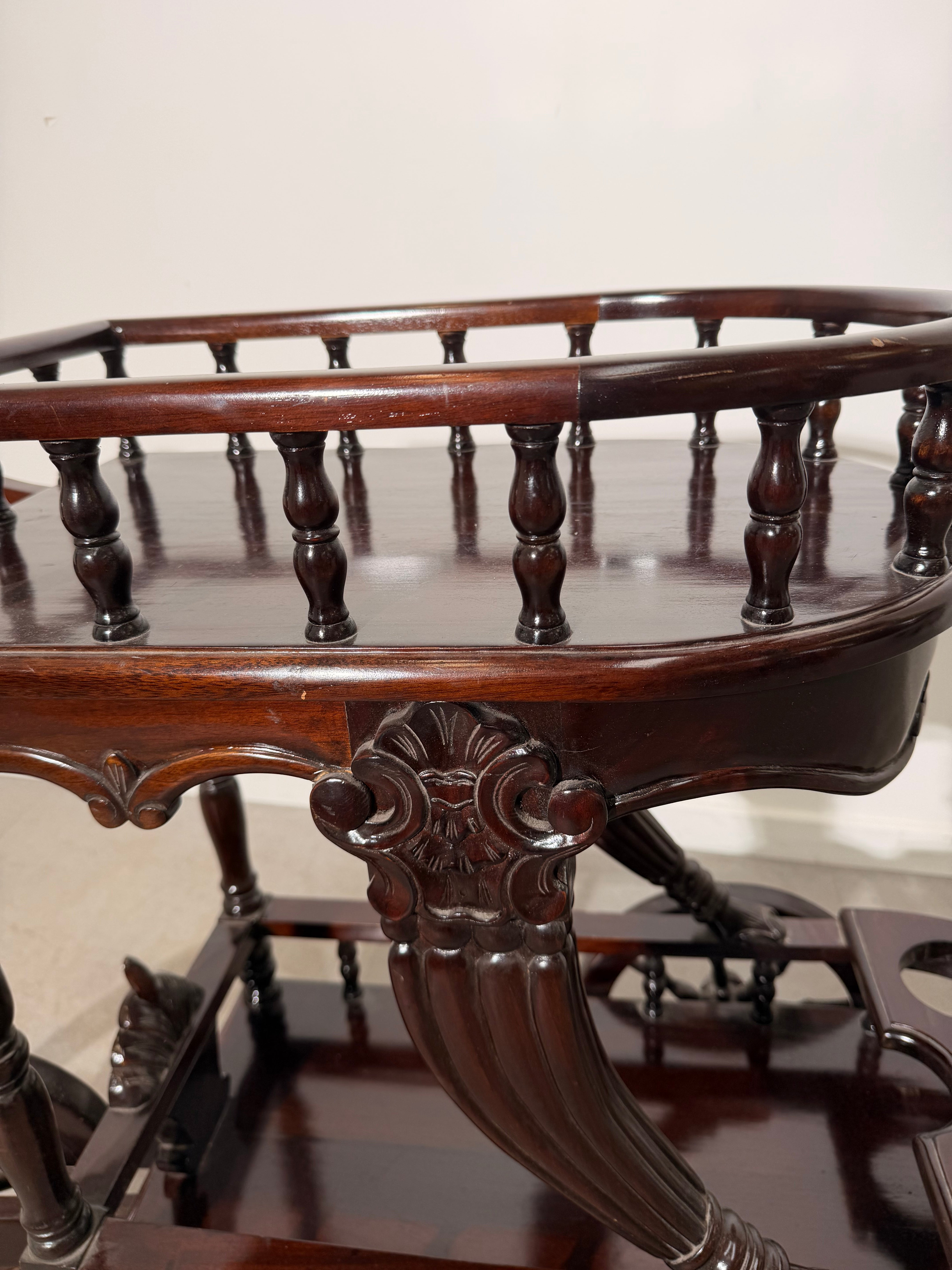 Mahogany Butler’s Drinks Trolley / Serving Cart