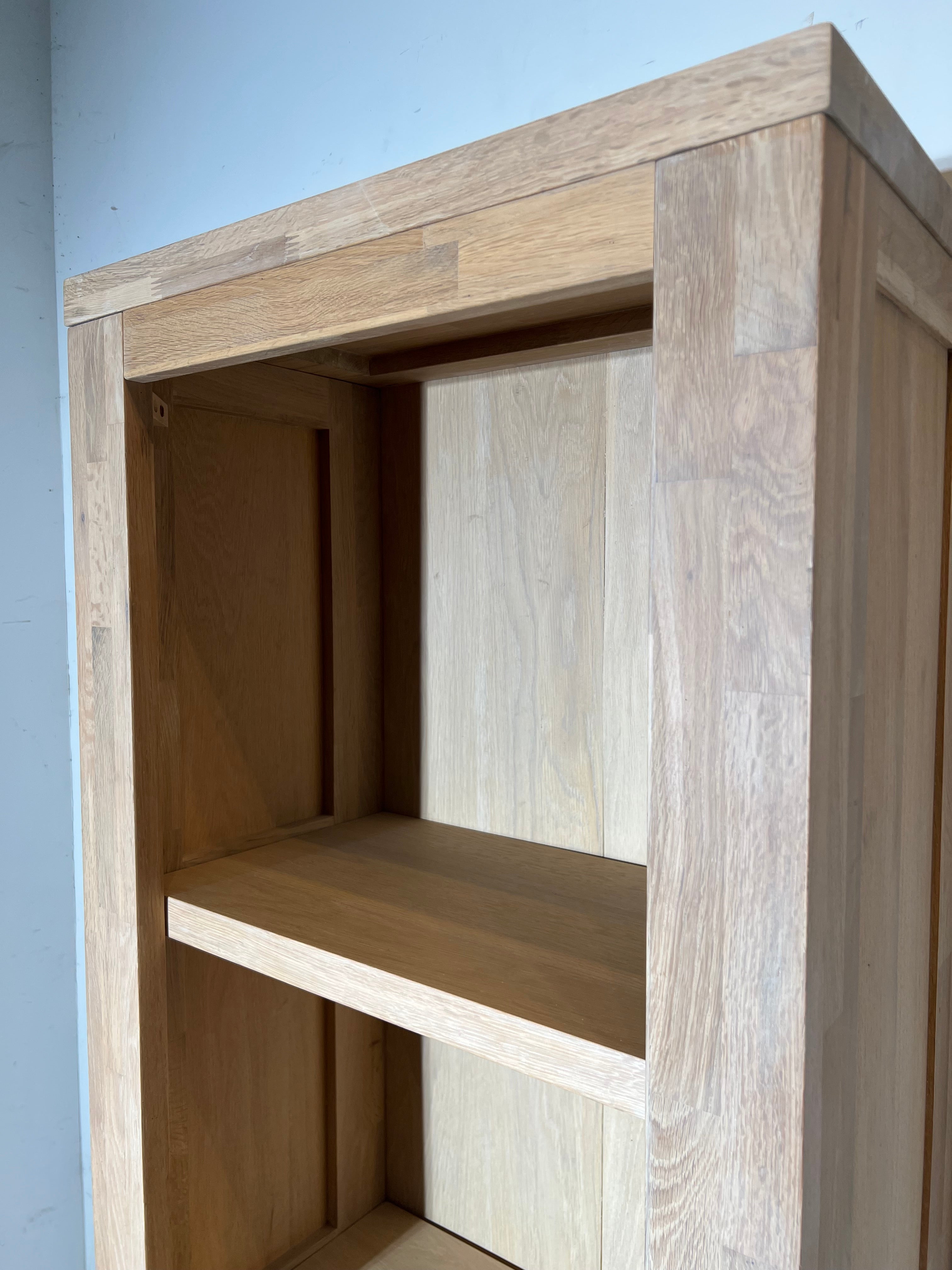 Solid Oak Open Bookcase