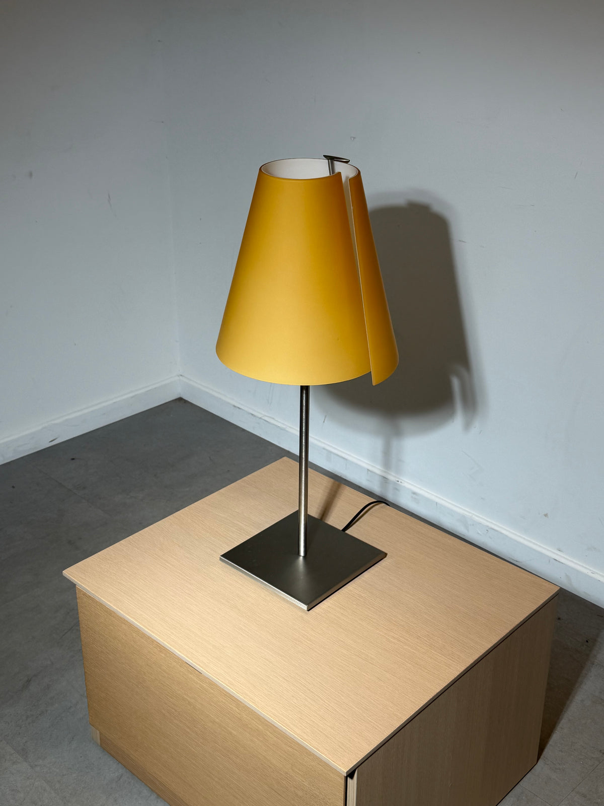 Leucos Table Lamp with Amber Glass Shade