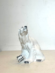Porcelain Polar Bear Sculpture