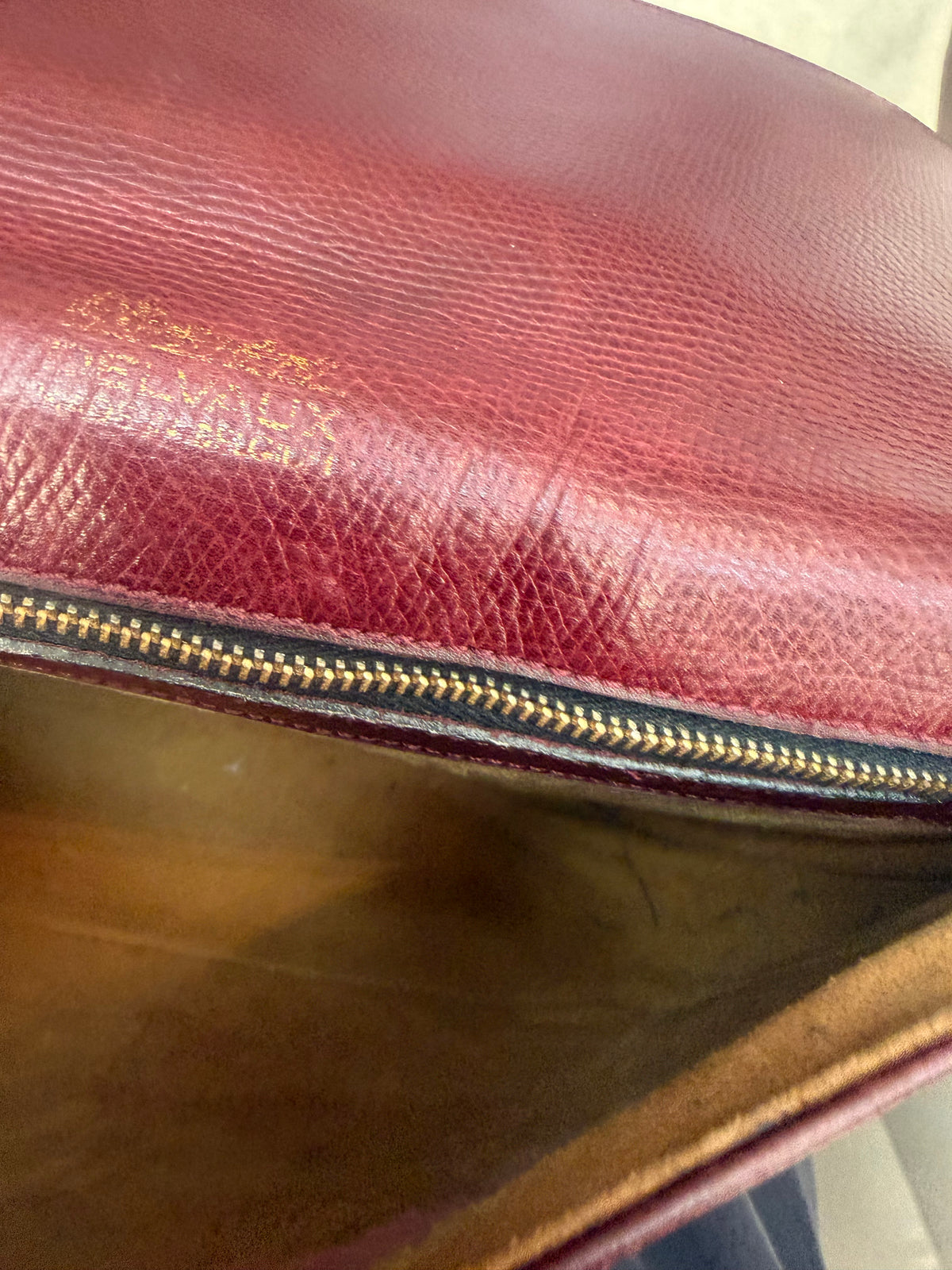 Delvaux Le Poirier Vintage Burgundy Leather Shoulder Bag