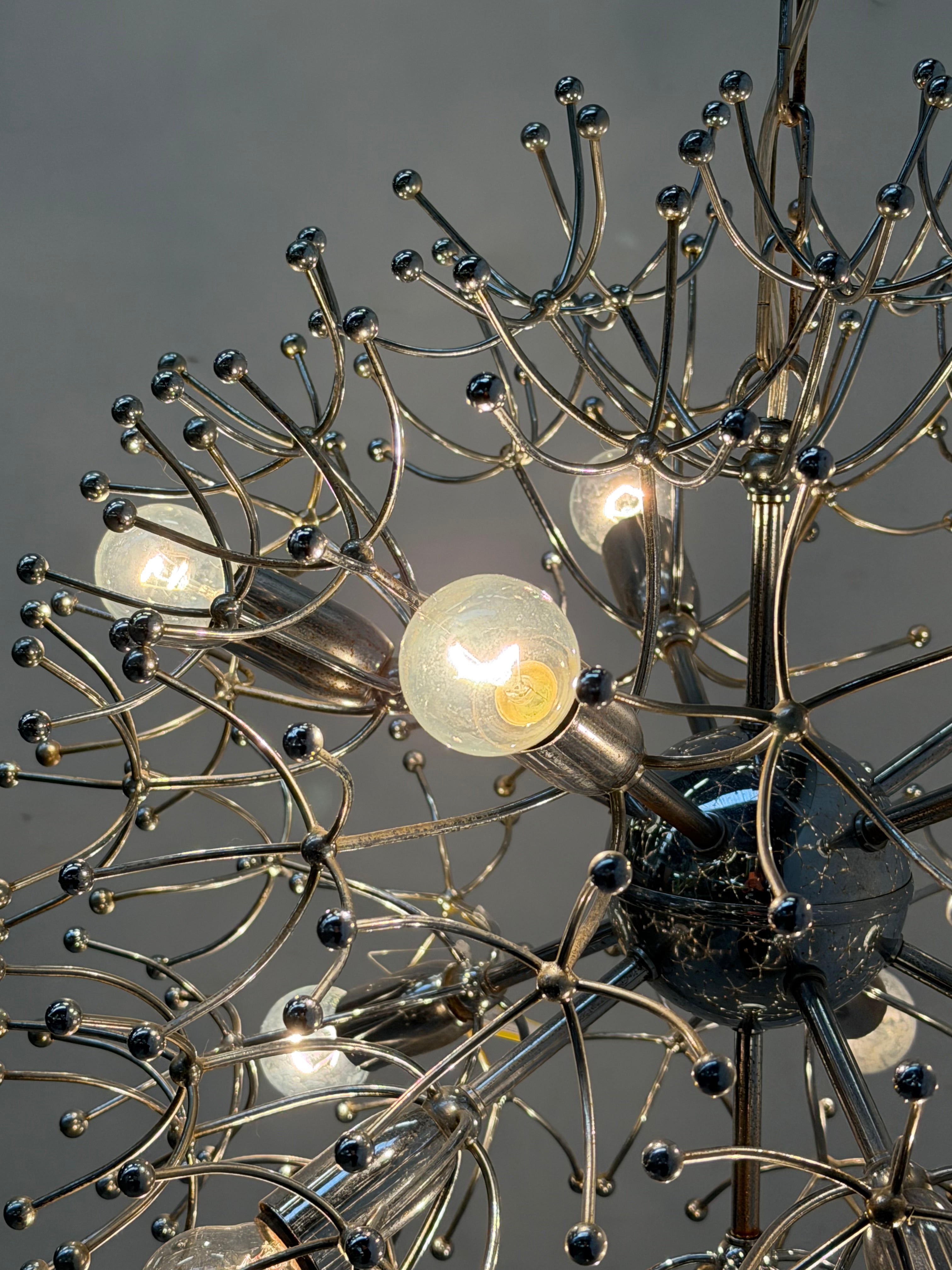 Plafonnier Sputnik vintage – Design étoile chromé