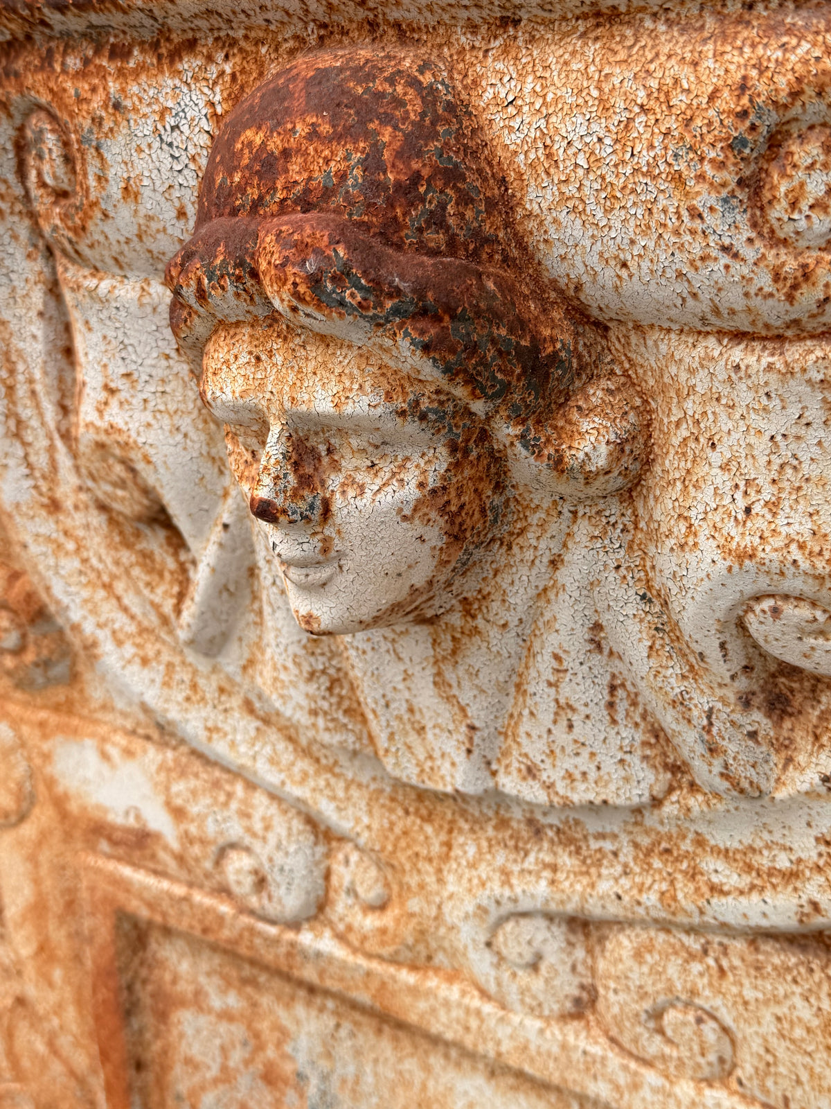 Monumental Cast Iron Garden Urn with Cherubs & Lions. Sold Separately!