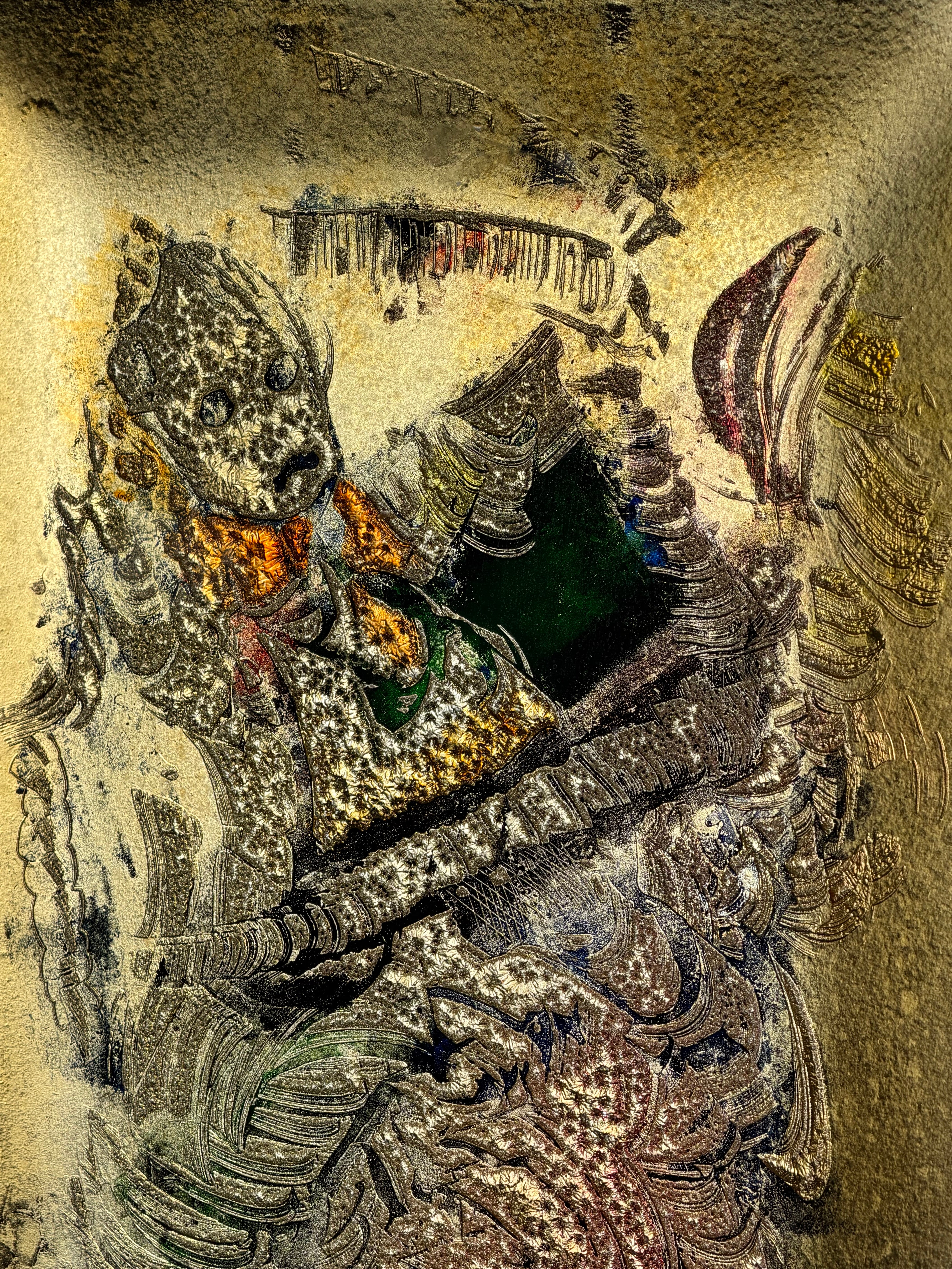 Carlo Pagani – Sculptural Glass Wall Panel, Italy, 67 × 30 cm