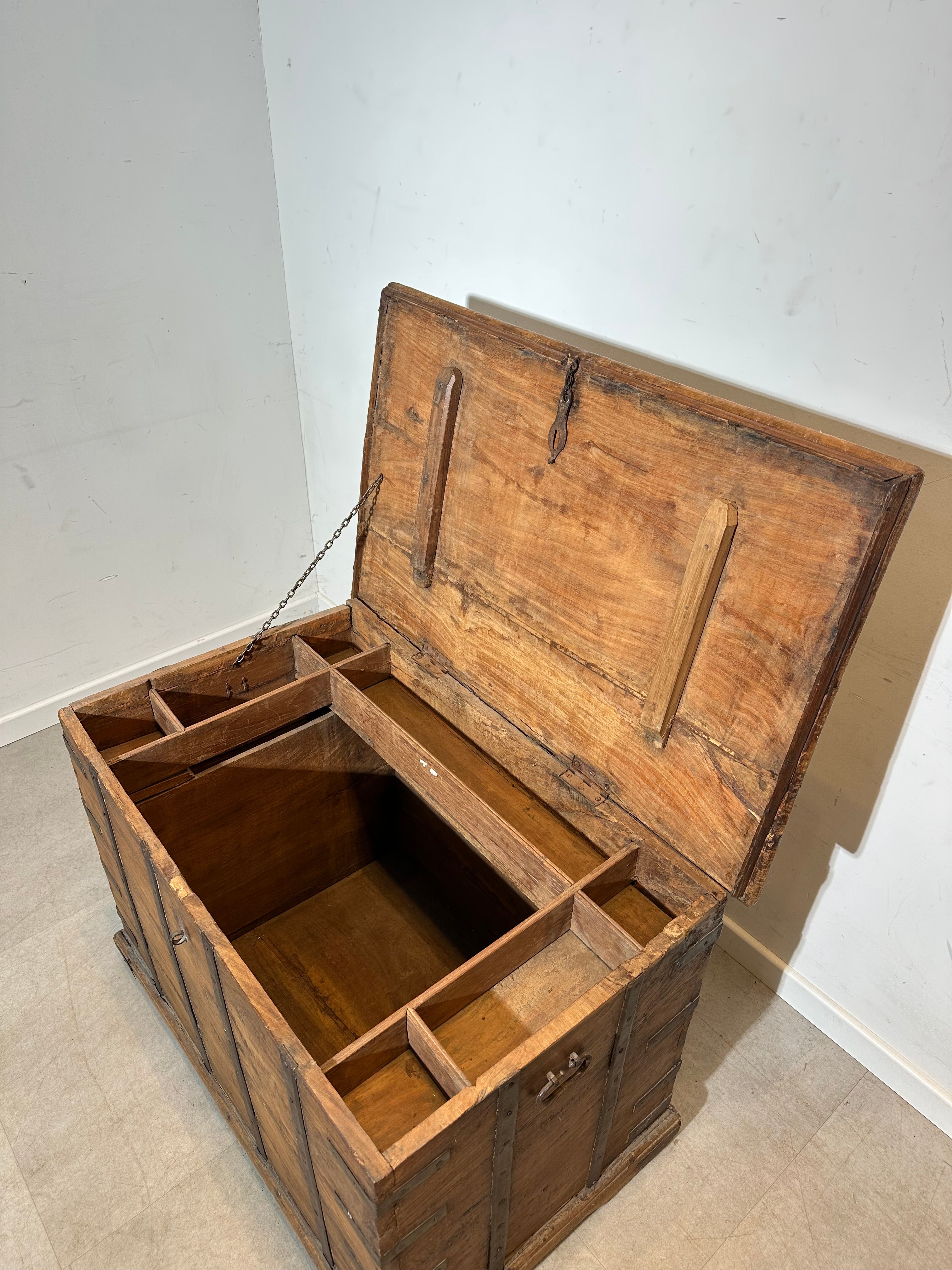 Antique Wooden Storage Chest