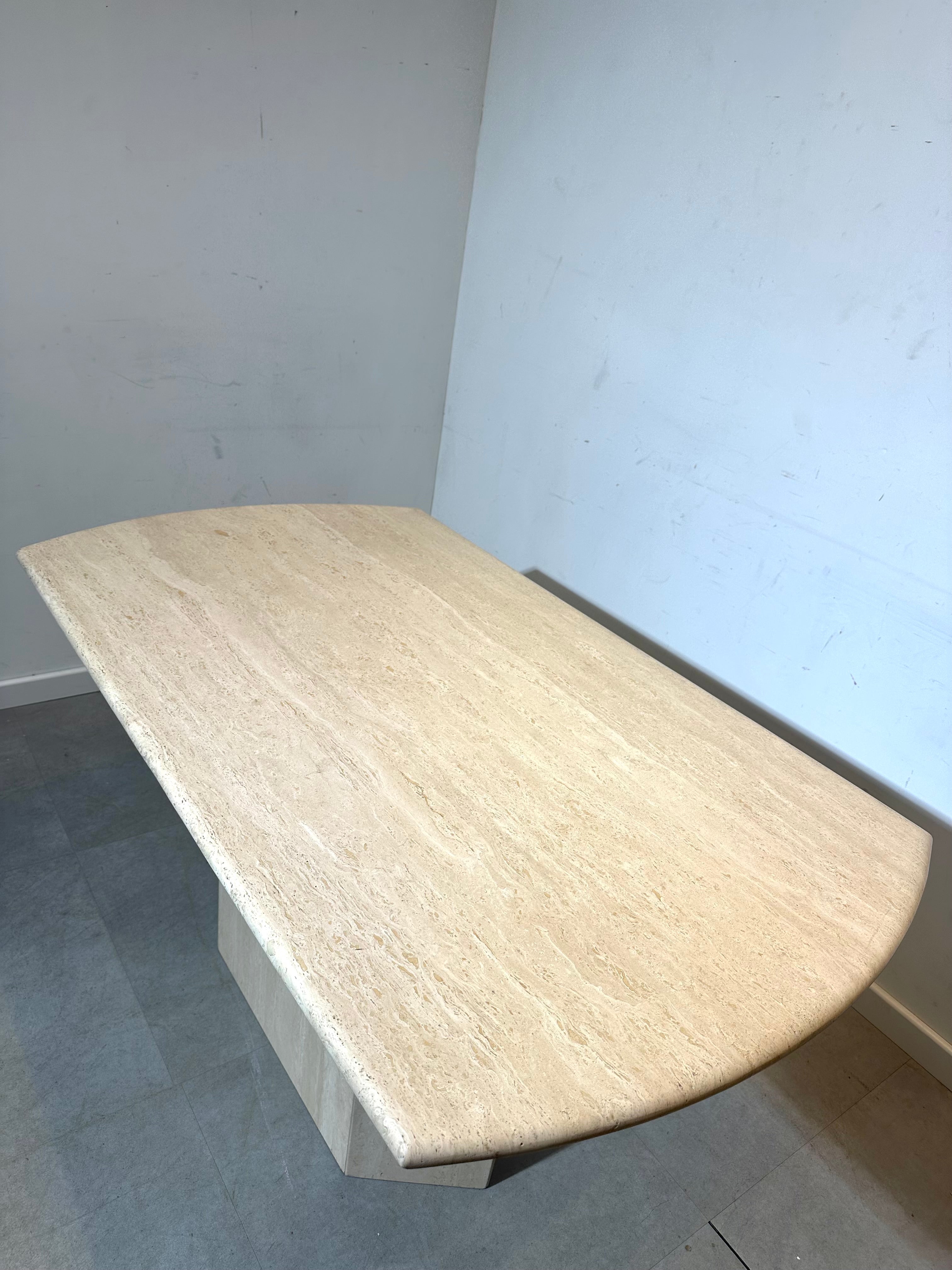 Vintage Travertine Dining Table