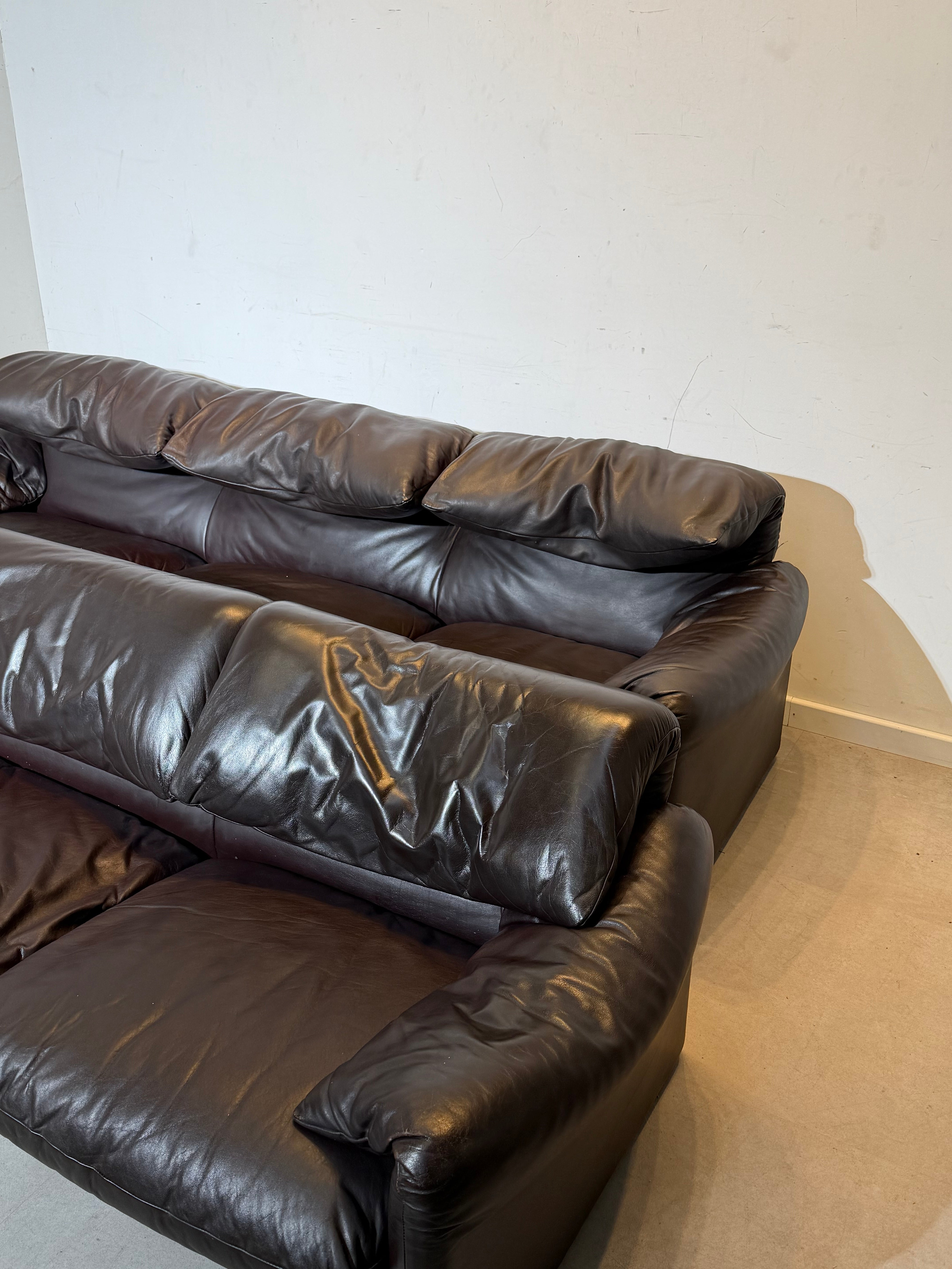 Cassina Maralunga 3 + 2 Sofa Set by Vico Magistretti