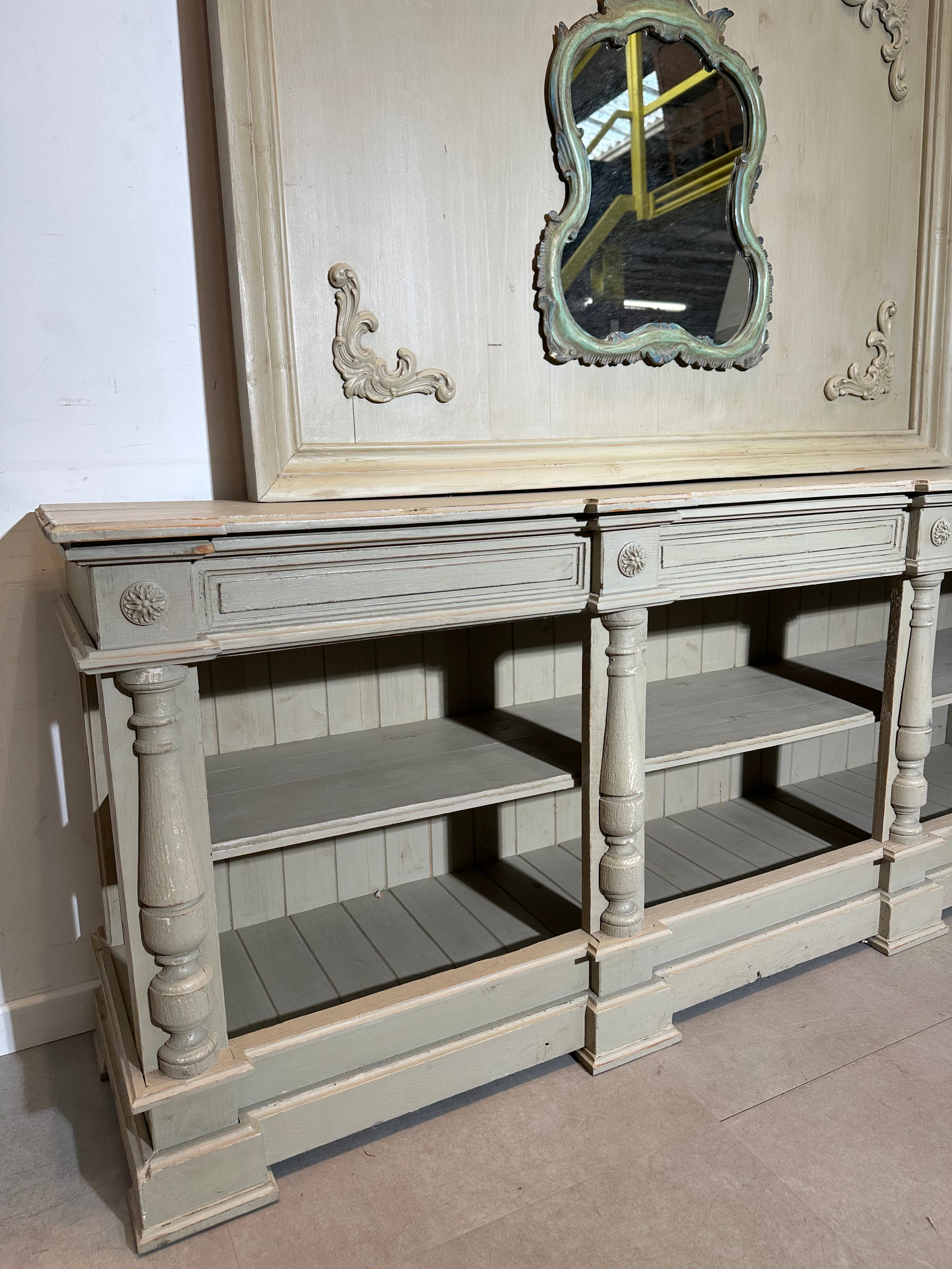 Console table with mirror