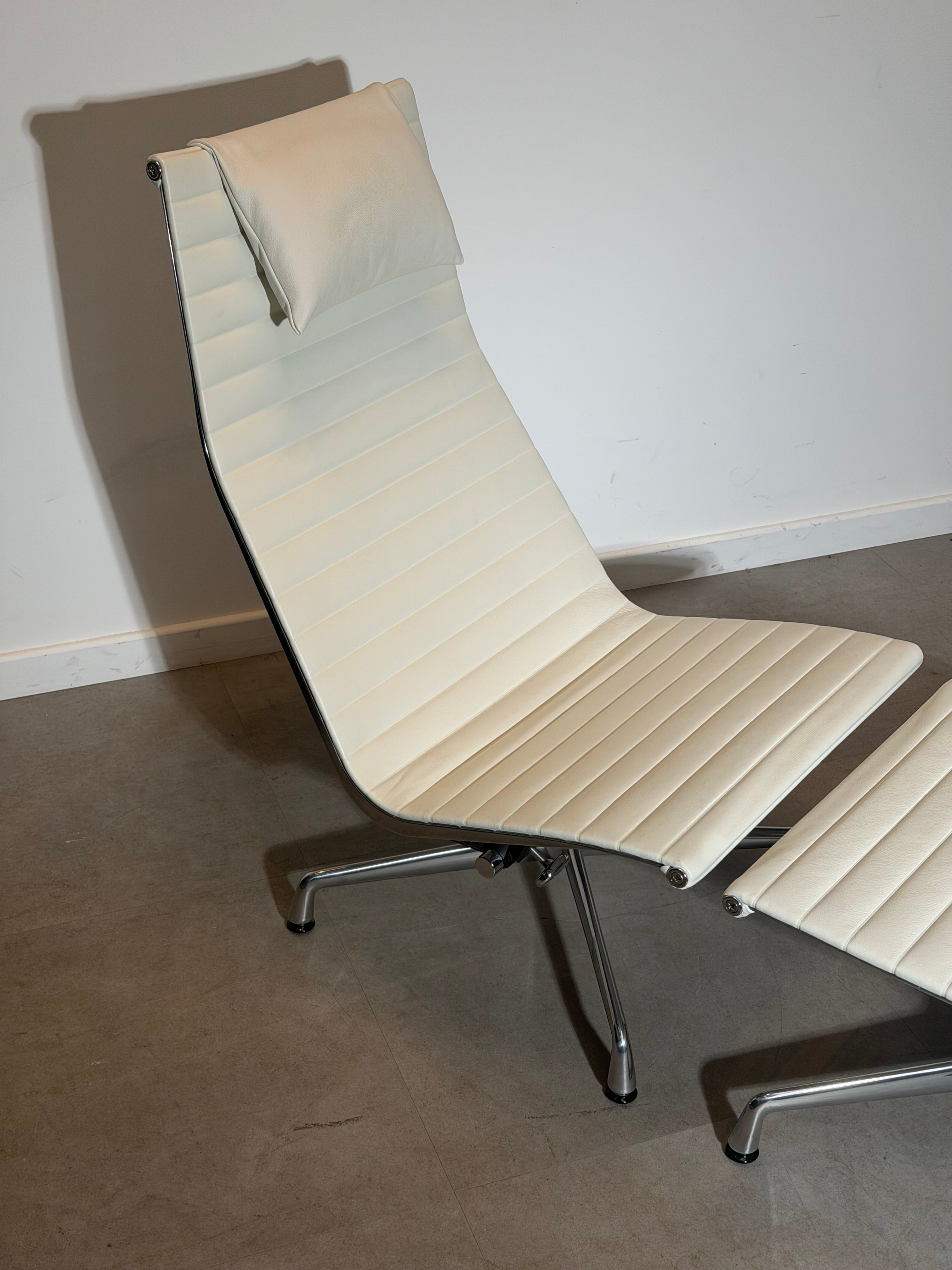 Vitra EA 116 Armless Lounge Chair & EA 125 Ottoman by Charles & Ray Eames