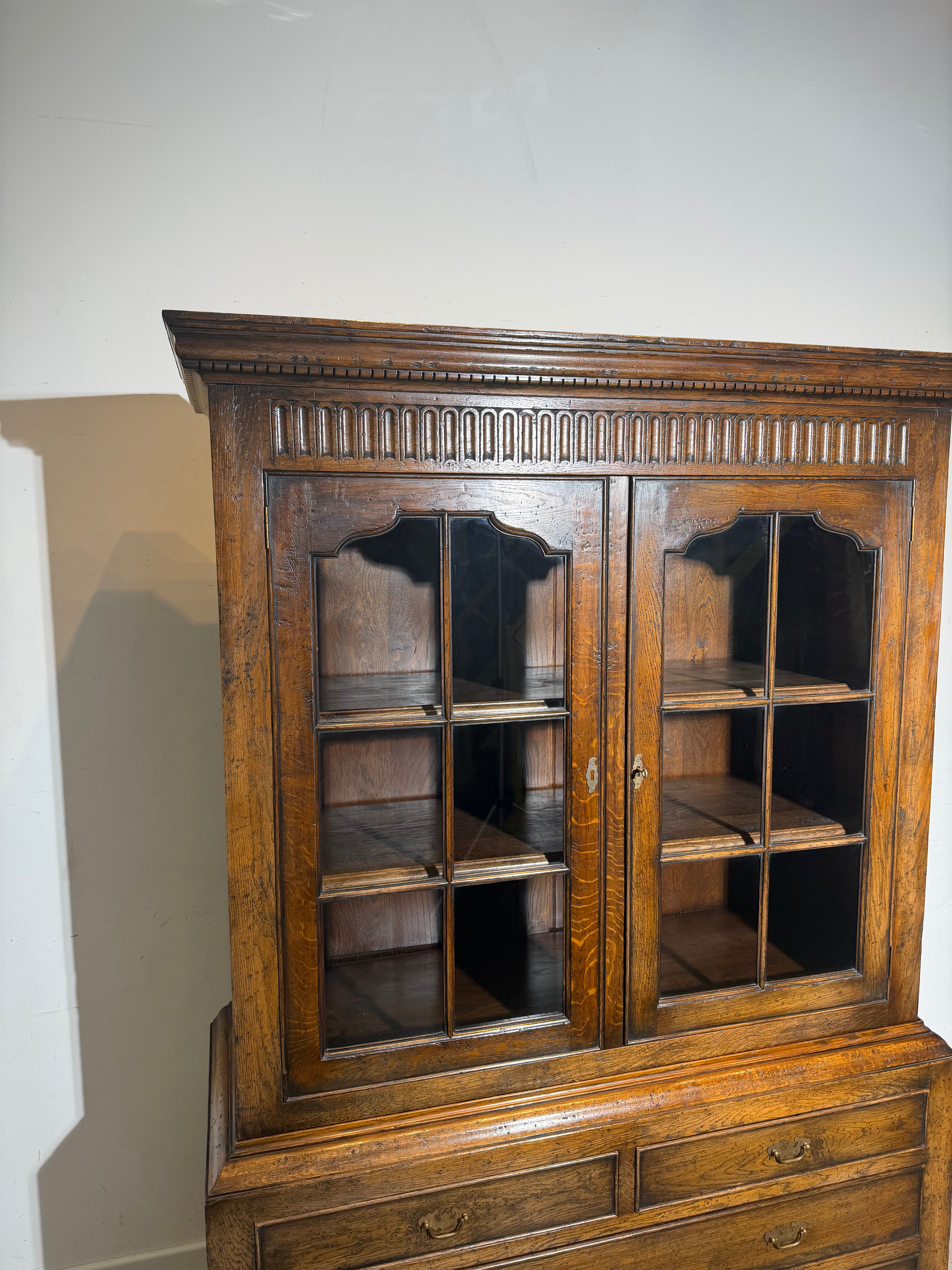 Antique Oak Display Cabinet