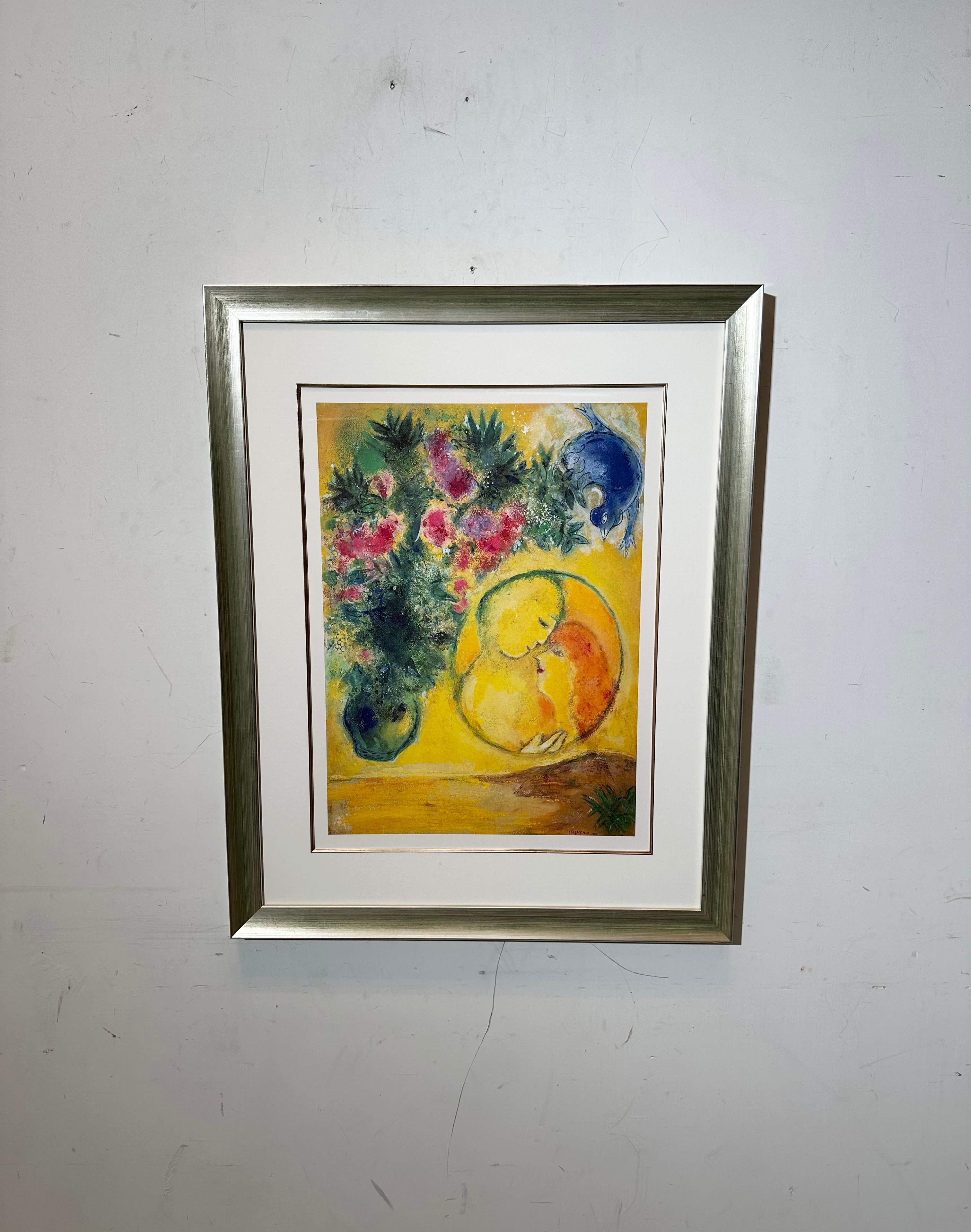 Marc Chagall "Mother and Child with Bouquet" Framed Print