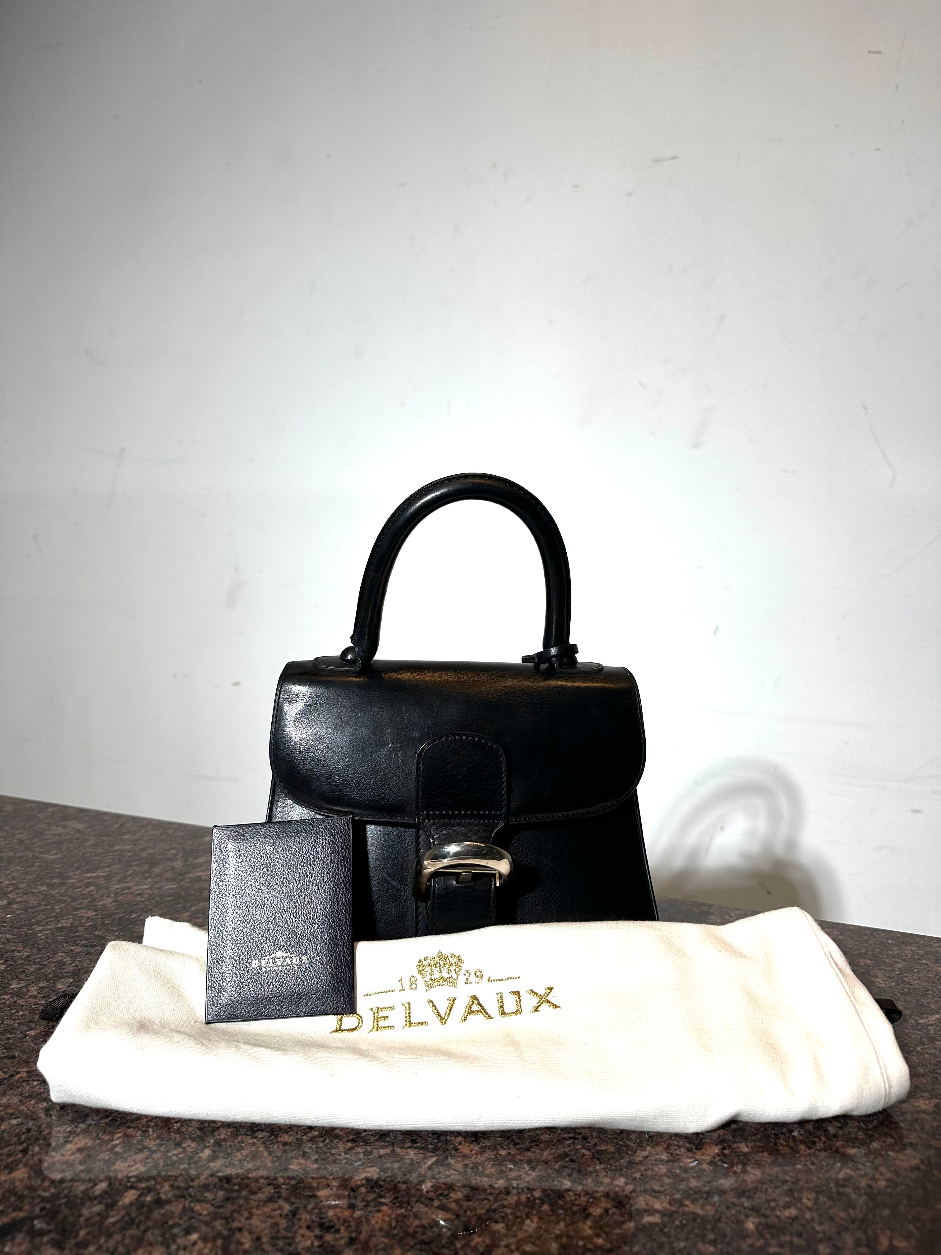 Sac à main Delvaux « Brillant PM » – Cuir noir