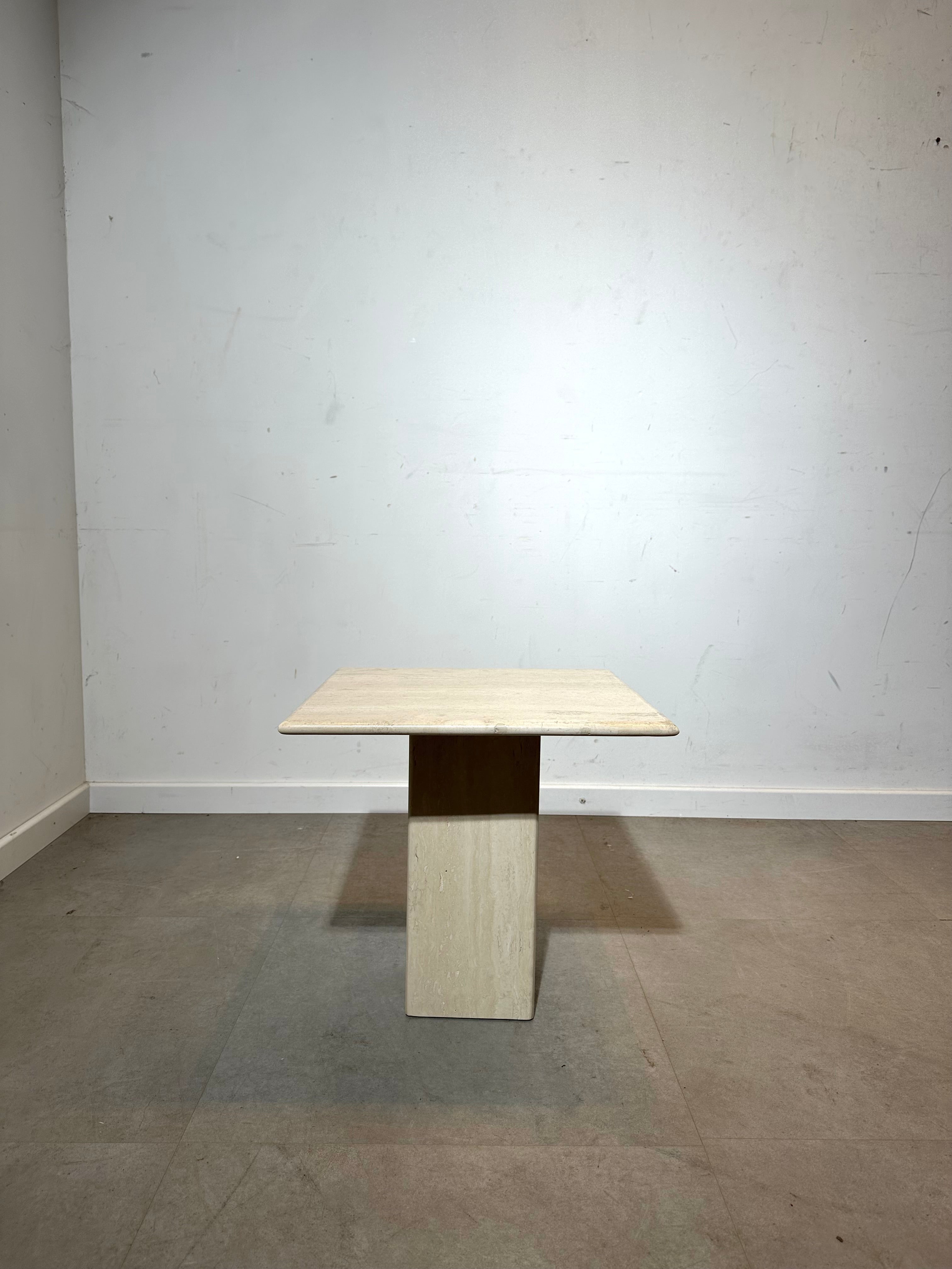 Travertine Side Table