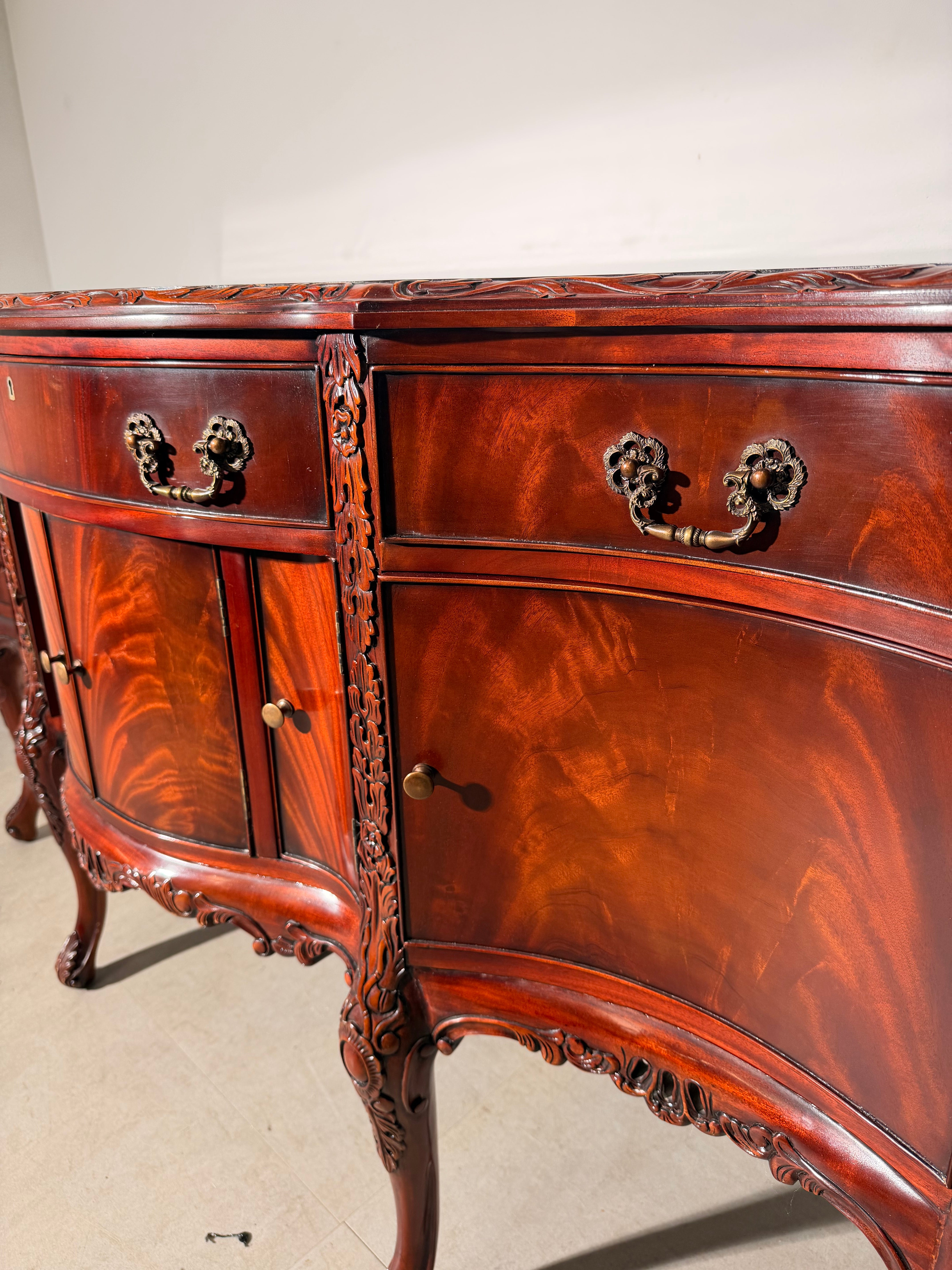 Antique Louis XV Style Mahogany Sideboard