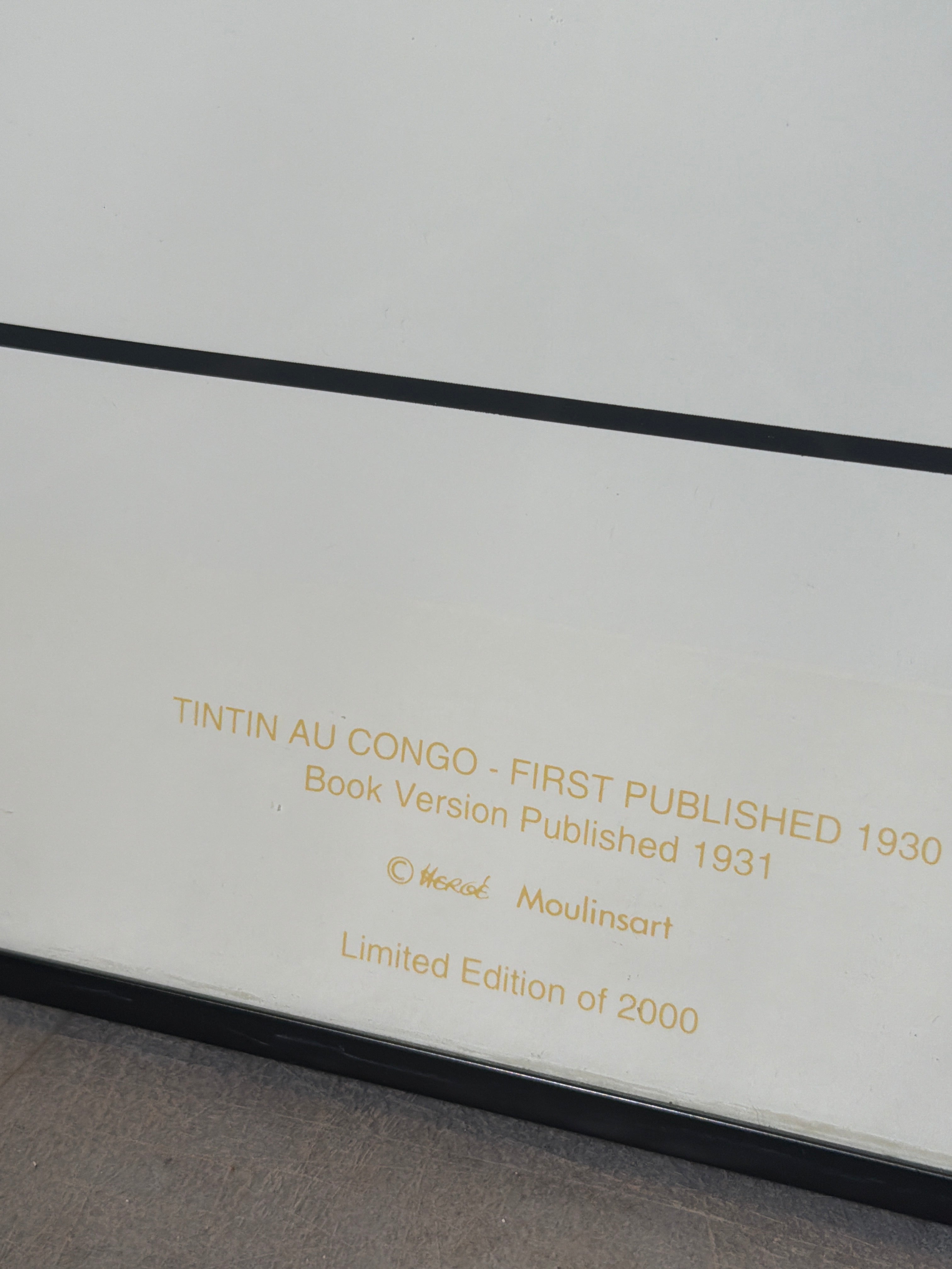 Tintin au Congo Serigraph Poster– Limited Edition of 2000 – 60 x 80 cm