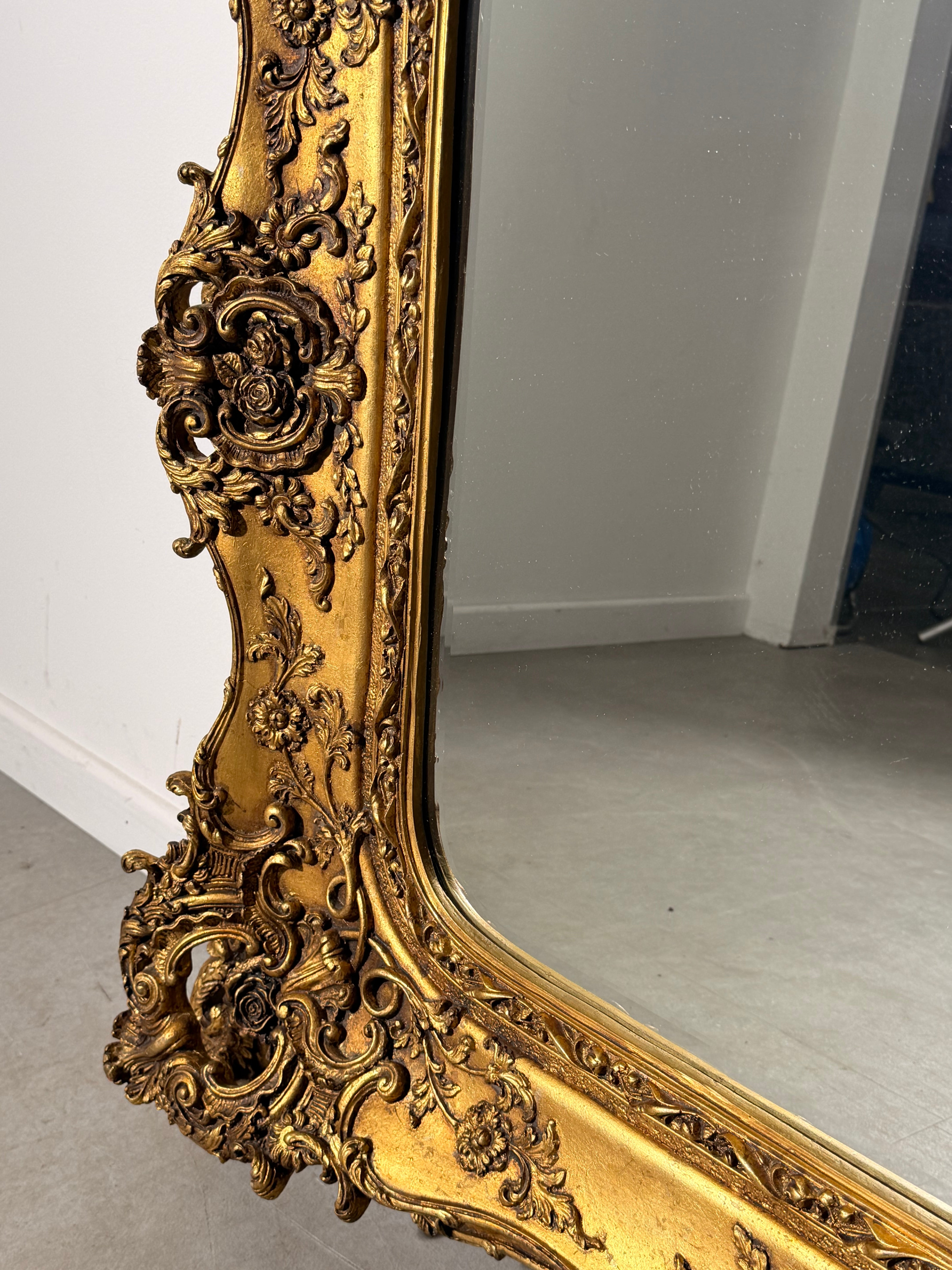 Large Ornate Baroque Gilt Mirror