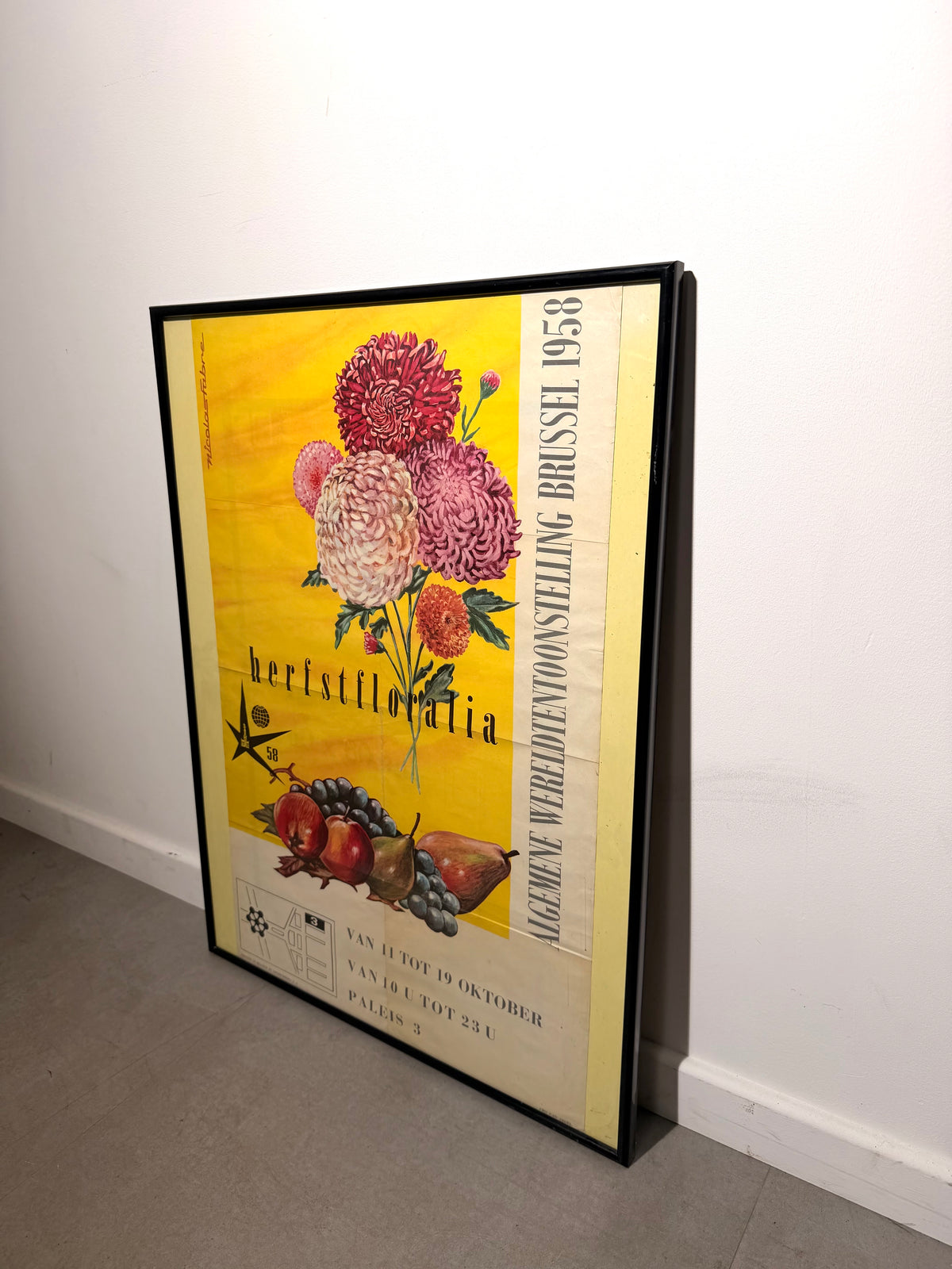 Original Expo 58 “Herfstfloralia” Poster by Nicolas Fabre