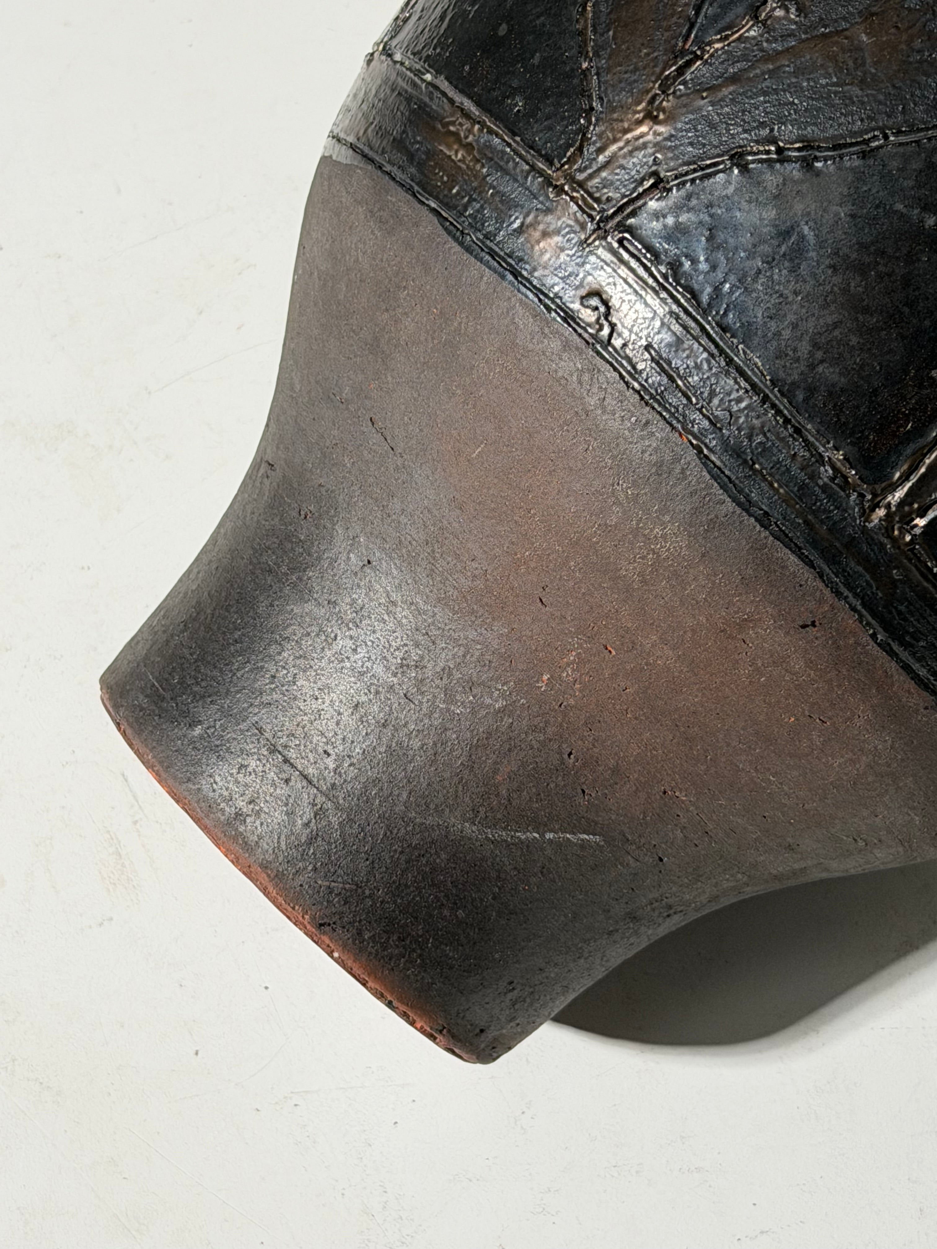 Vase en céramique vintage de Perignem, Belgique – Céramique artisanale, années 1960