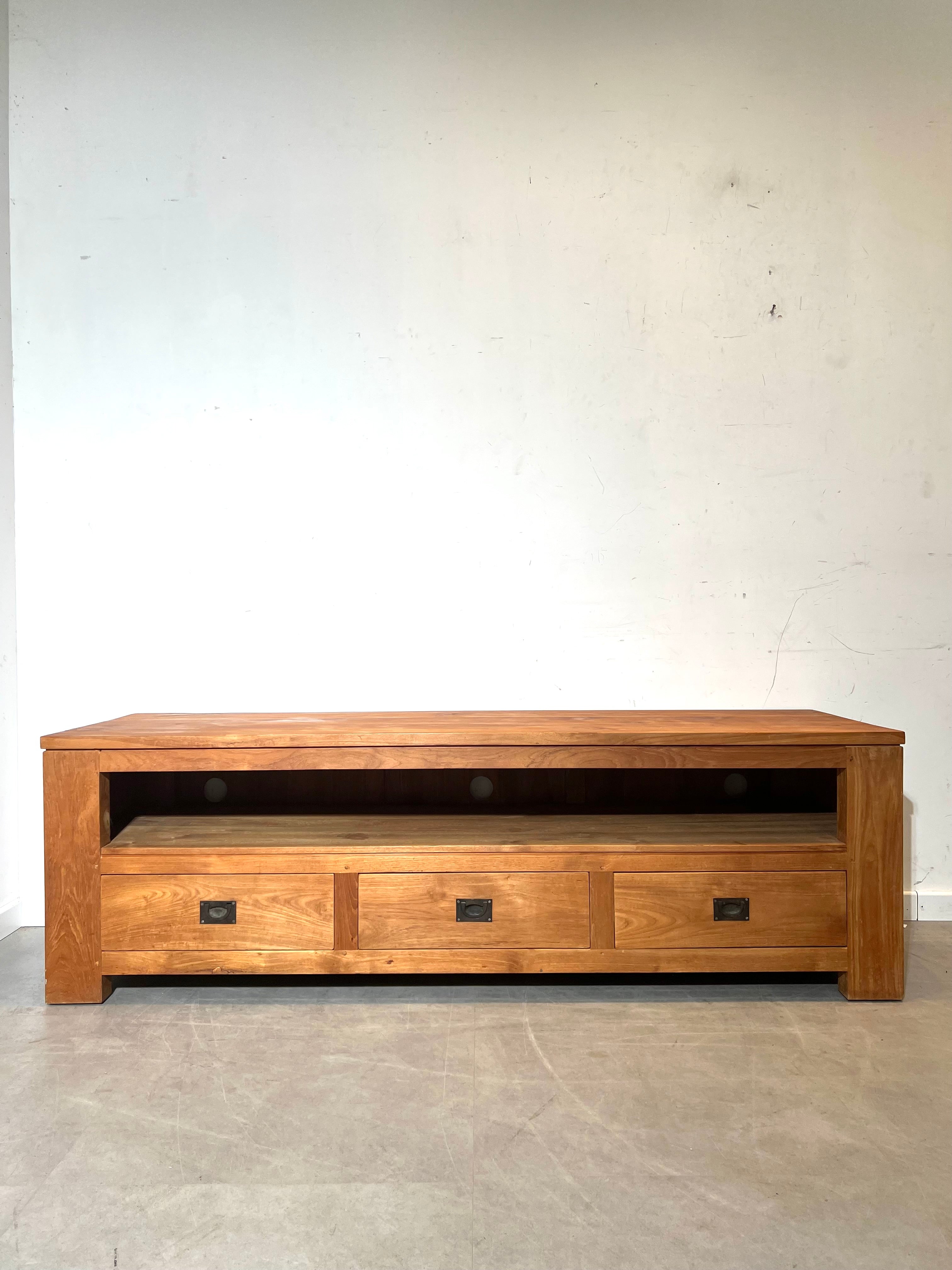 Large Solid Teak TV Cabinet