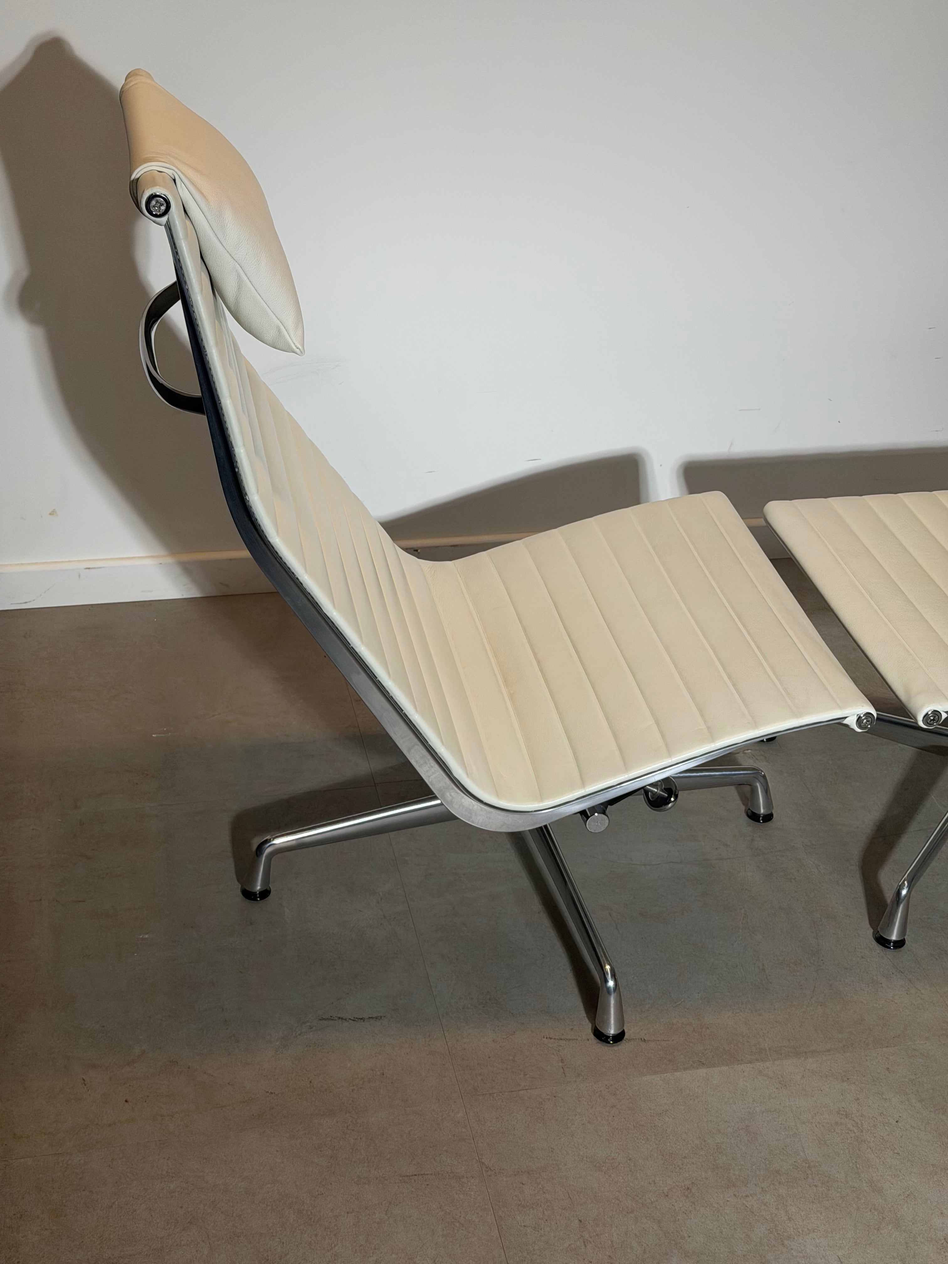 Vitra EA 116 Armless Lounge Chair & EA 125 Ottoman by Charles & Ray Eames