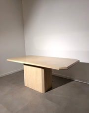 Vintage Travertine Dining Table