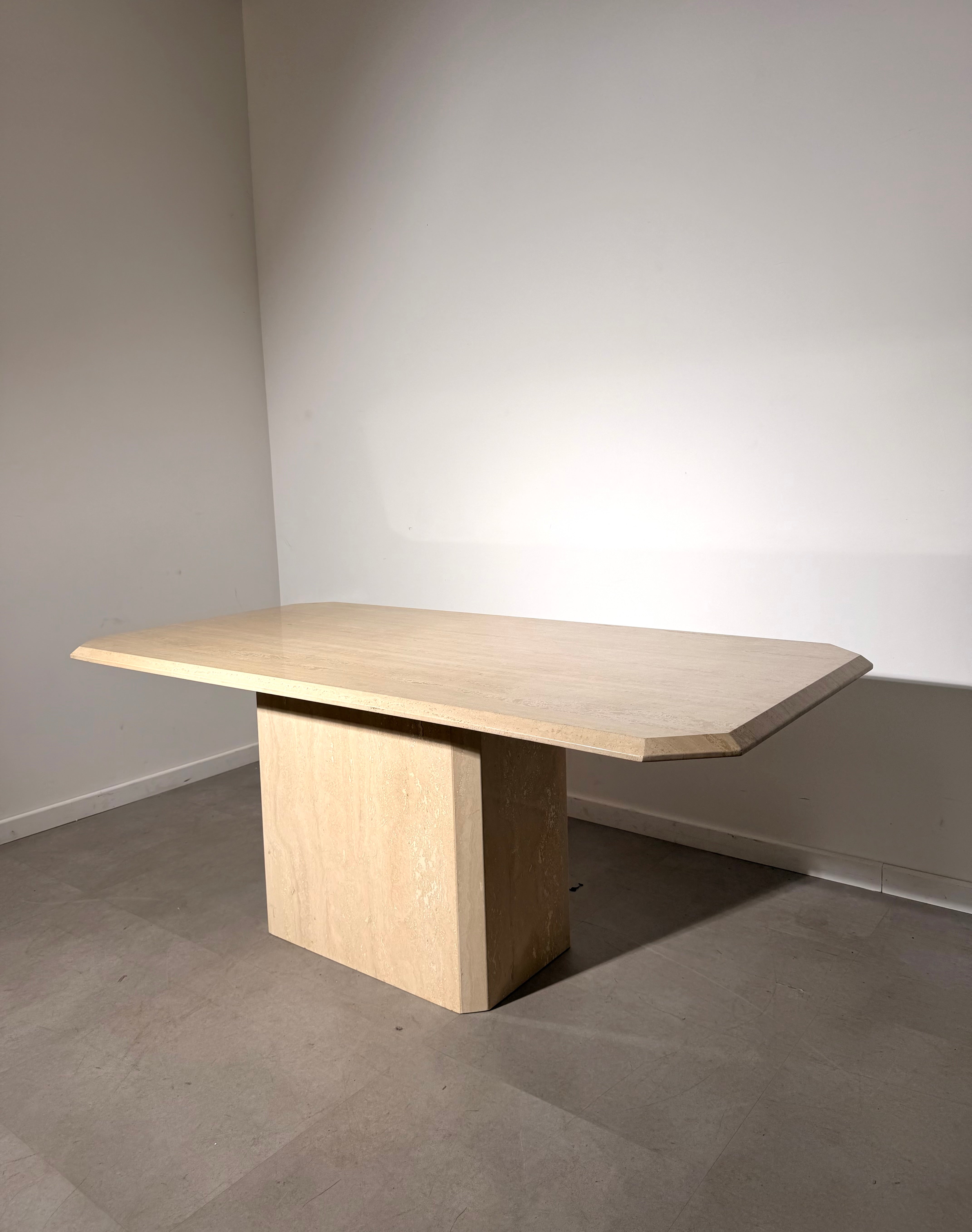 Vintage Travertine Dining Table