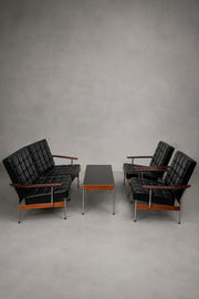 Vintage Sofa Set 2 + 1 + 1 + Coffee Table