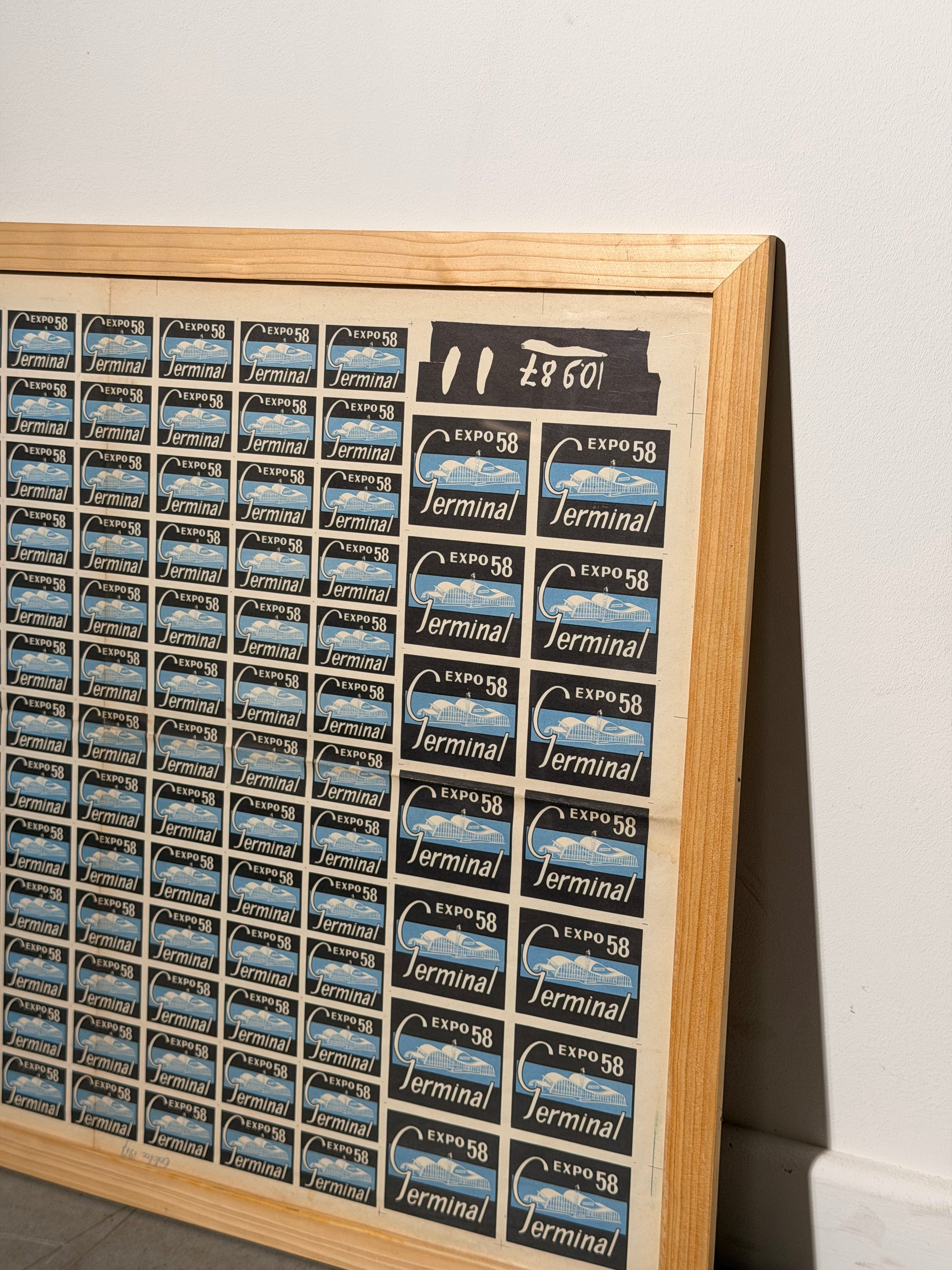 Original Expo 58 Germinal Label Sheet – Brussels World’s Fair 1958