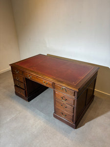 Antique Desk With Leather Surface