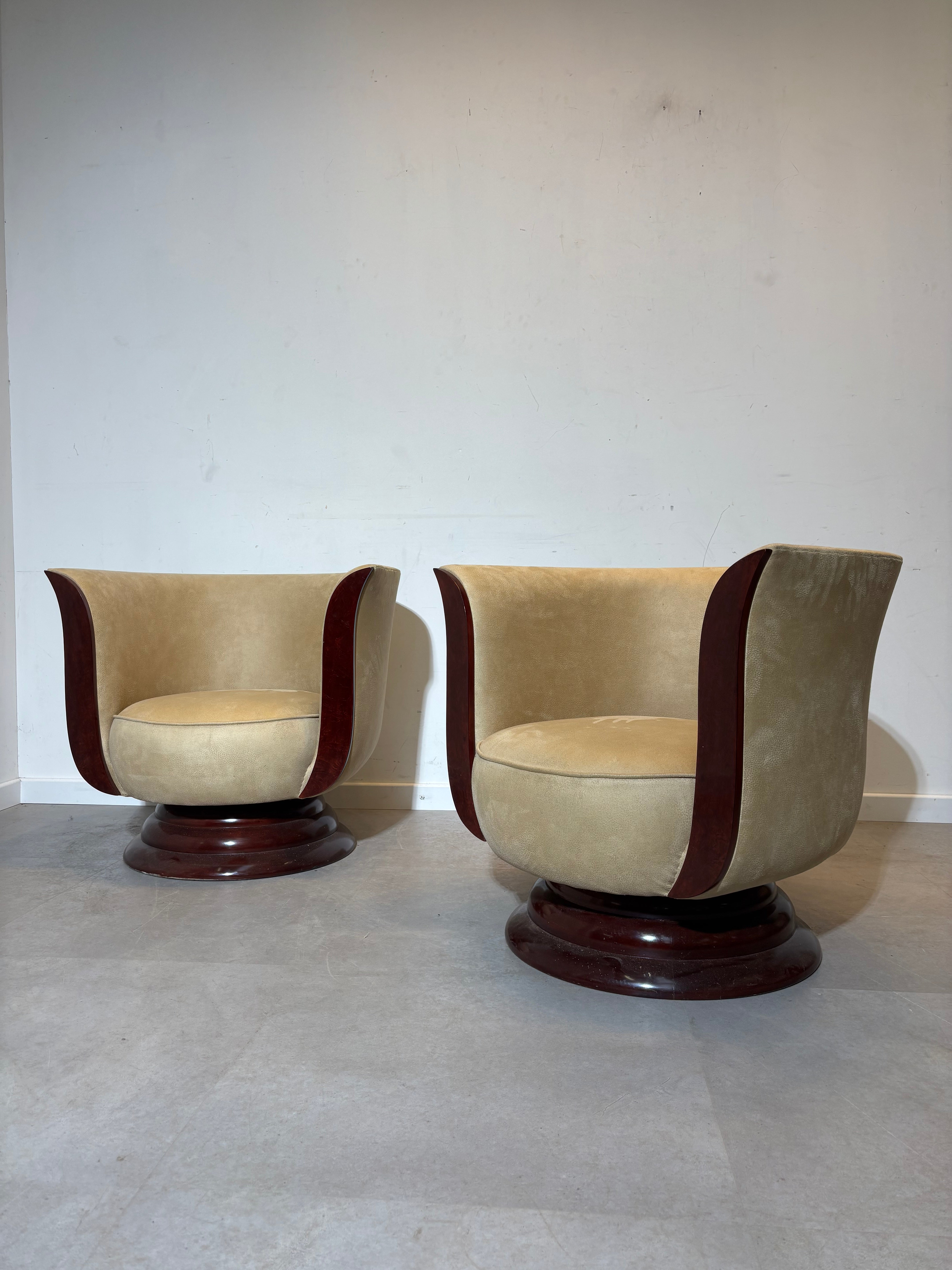 Art Deco Lounge Tulip Chair by Hotel Le Malandre