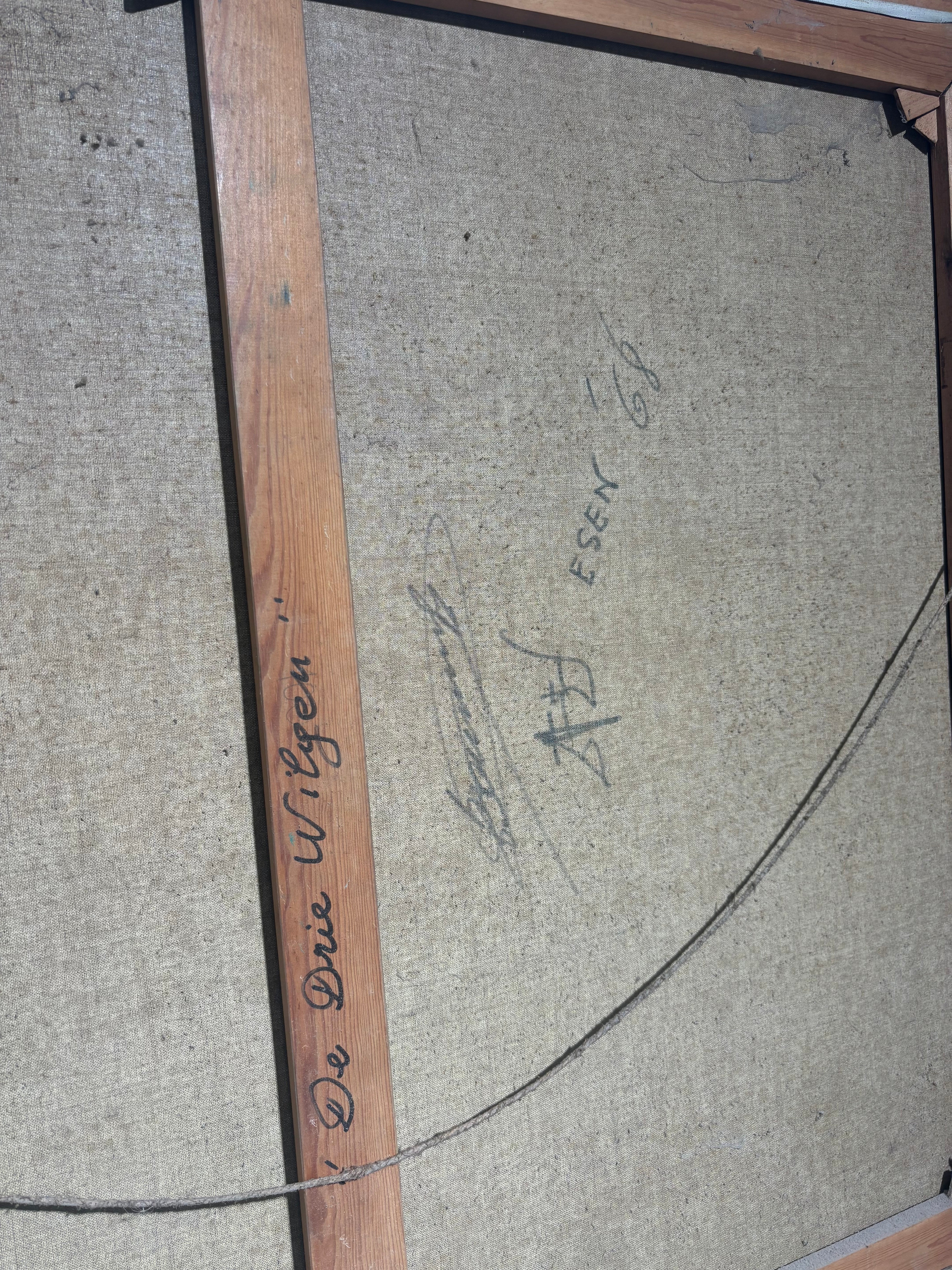 Olieverf op doek - “De Drie Wilgen” van Gaston Theunynck