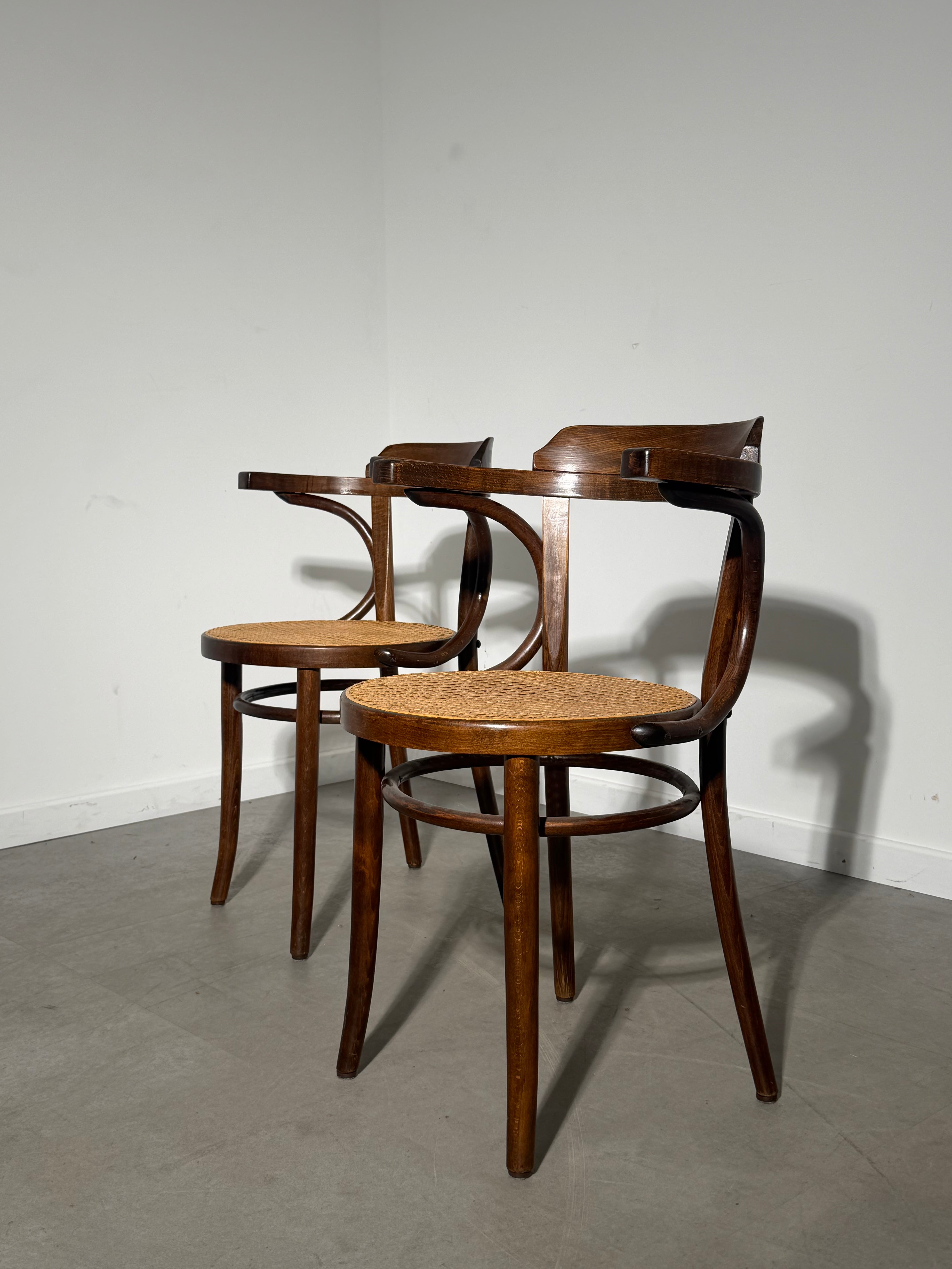 Thonet Model 233 Bentwood Armchairs – Pair