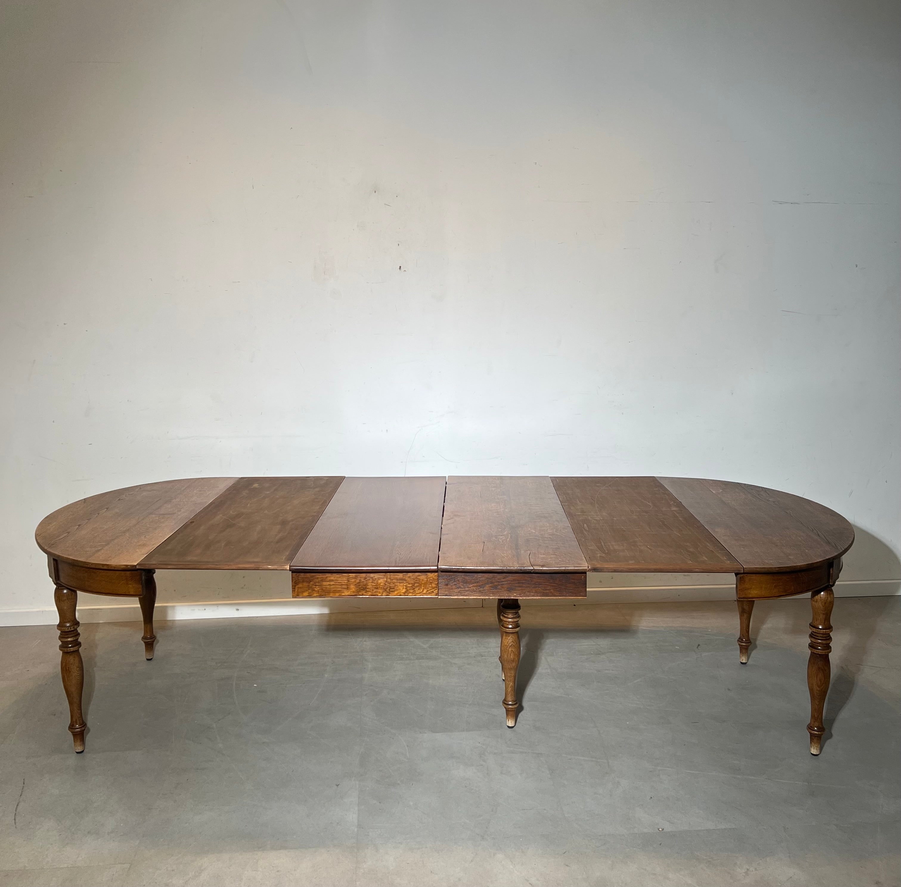 Antique Solid Oak Extending Dining Table – 375 cm