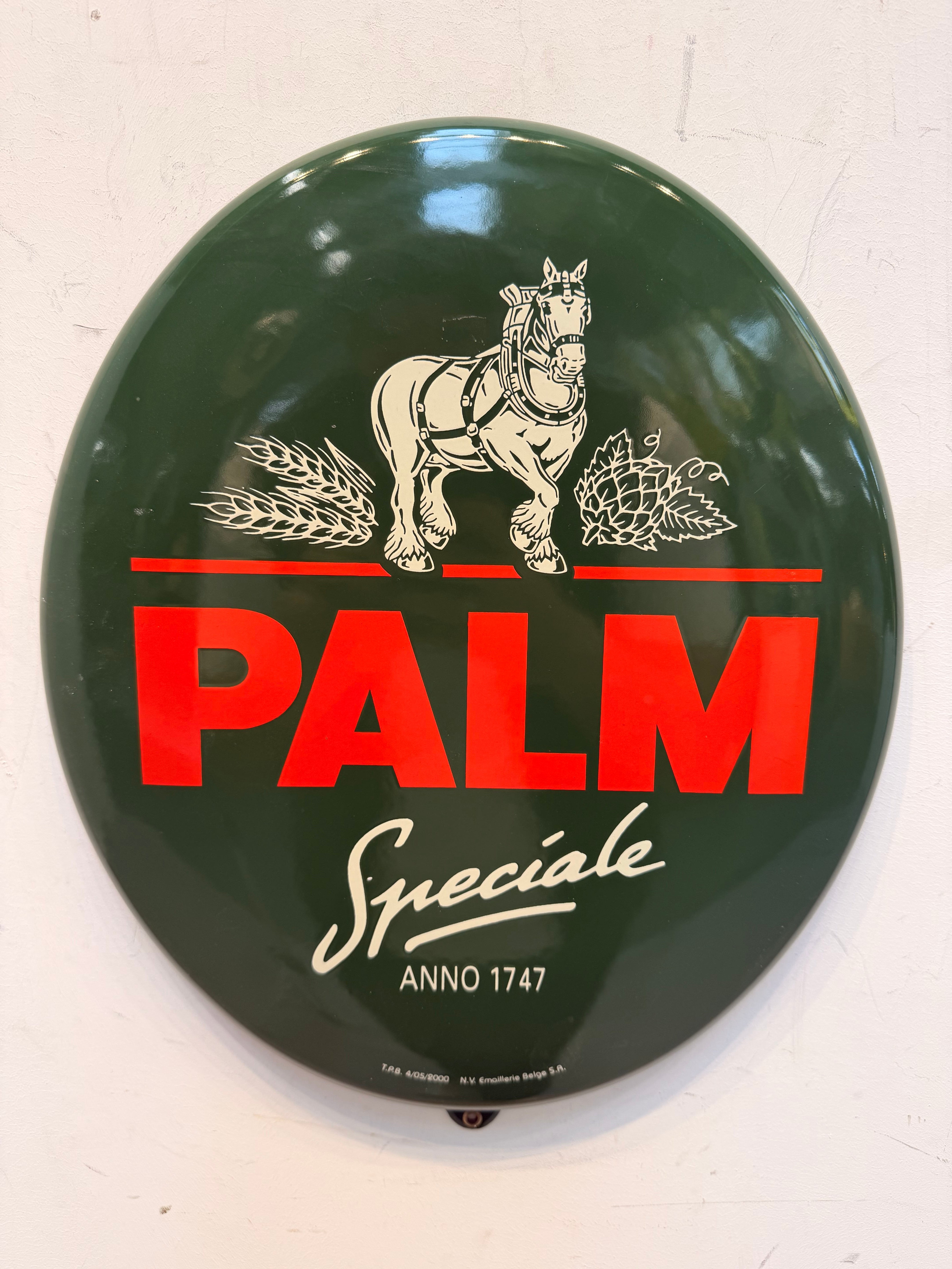PALM Speciale Enameled Beer Advertising Sign