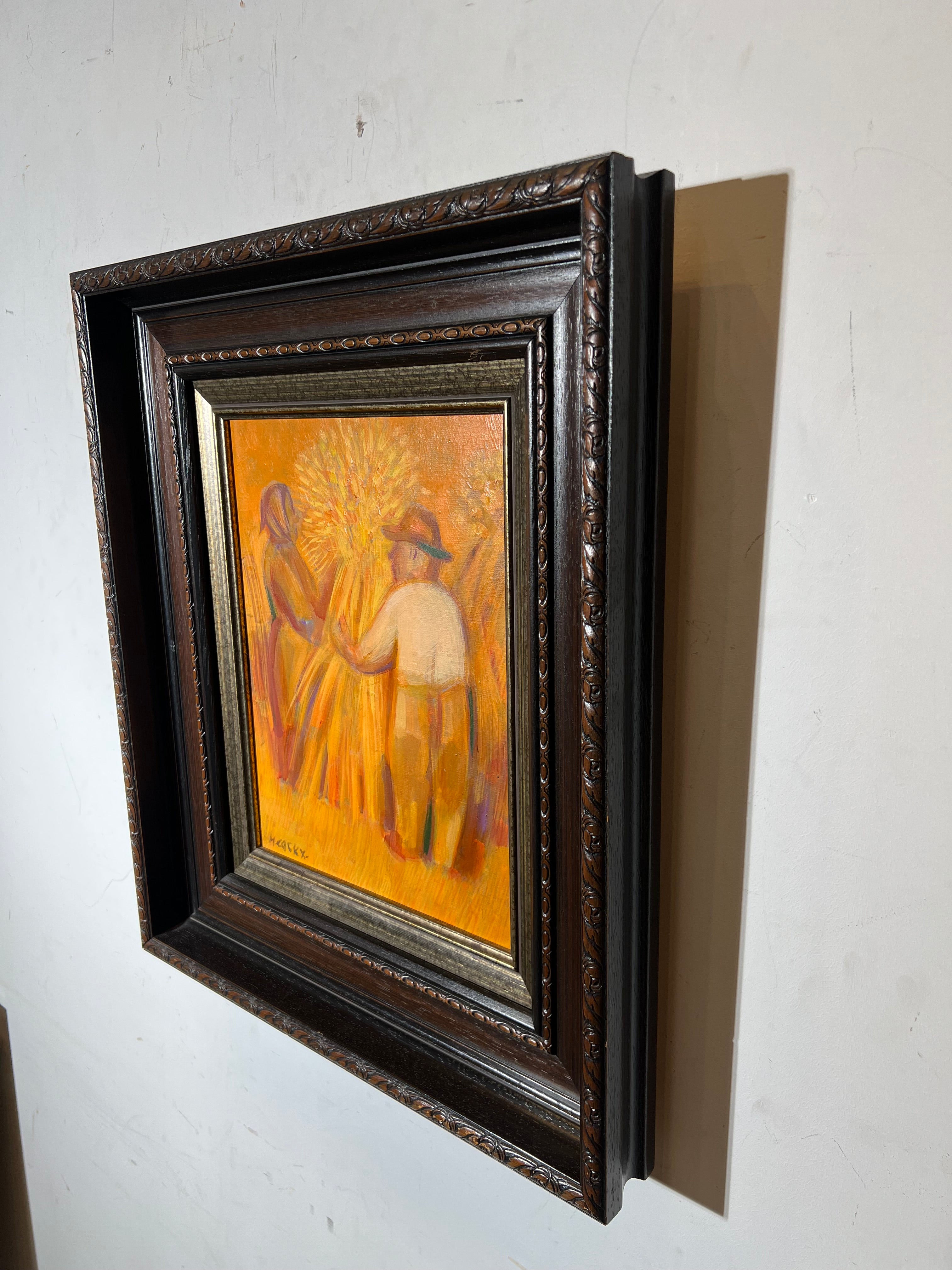 Marcel Cockx Oil Painting – Harvest Scene