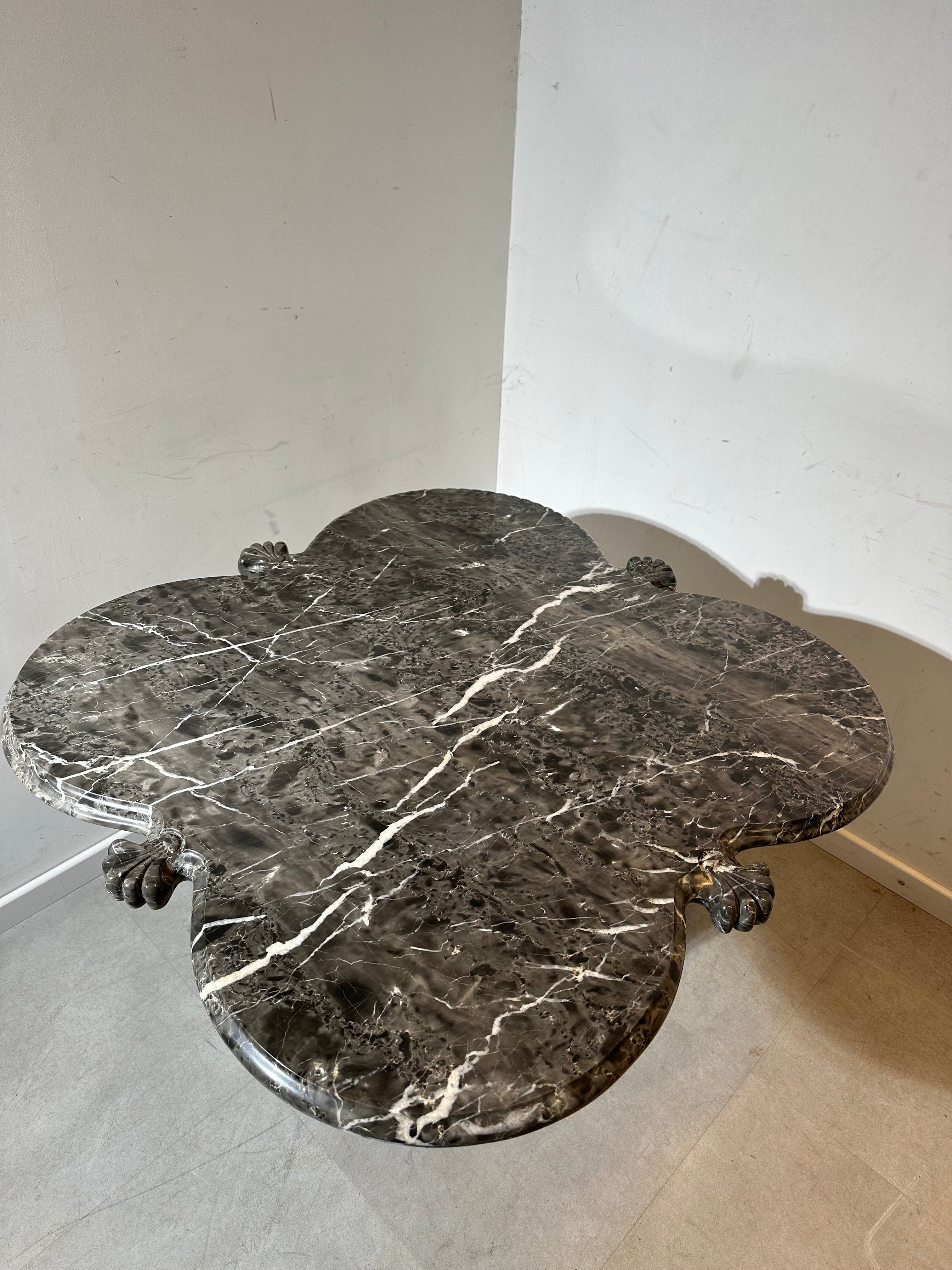 Vintage Black Marble Center Table