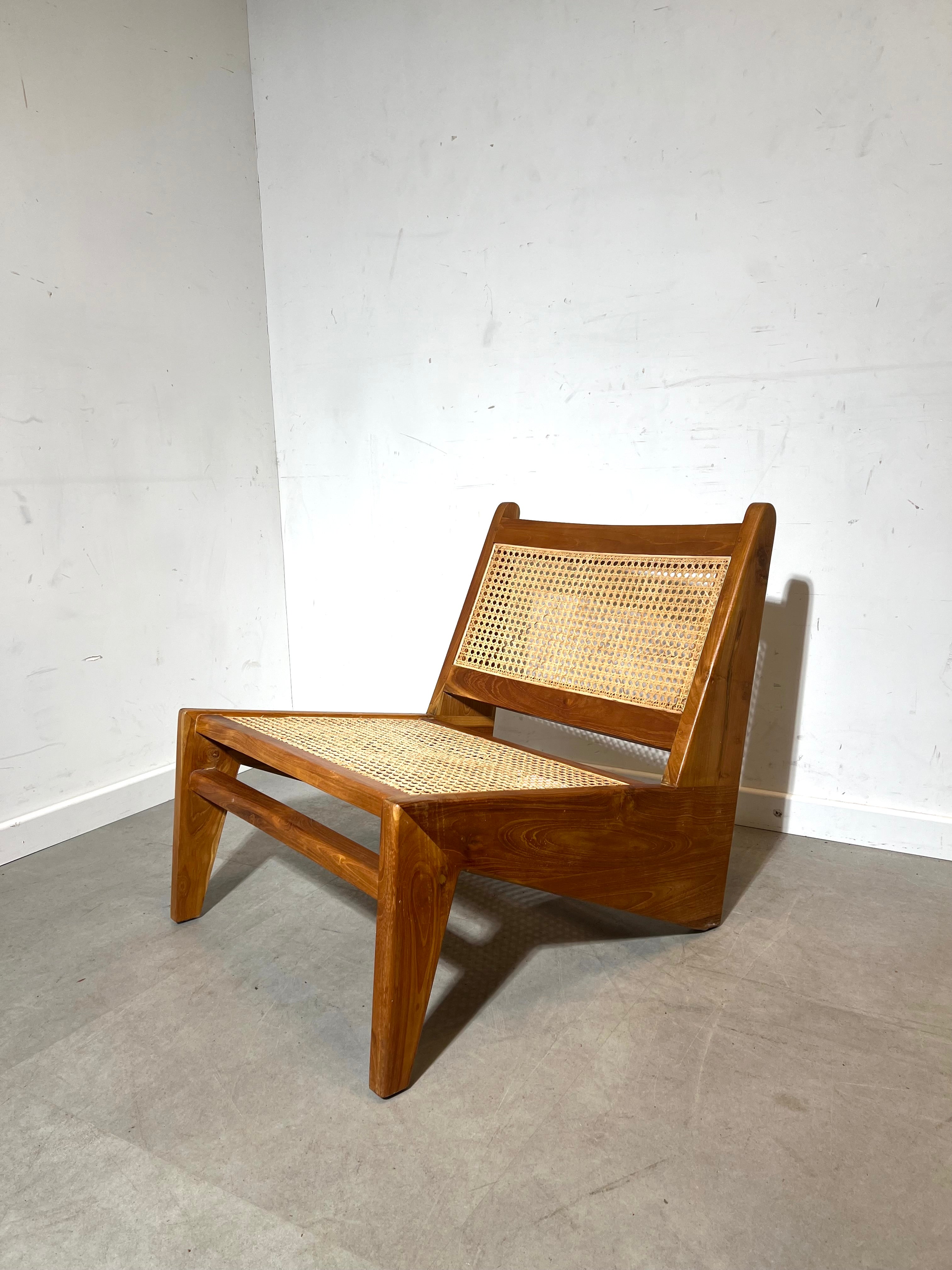 Kangaroo Lounge Chair In Teak & Rattan
