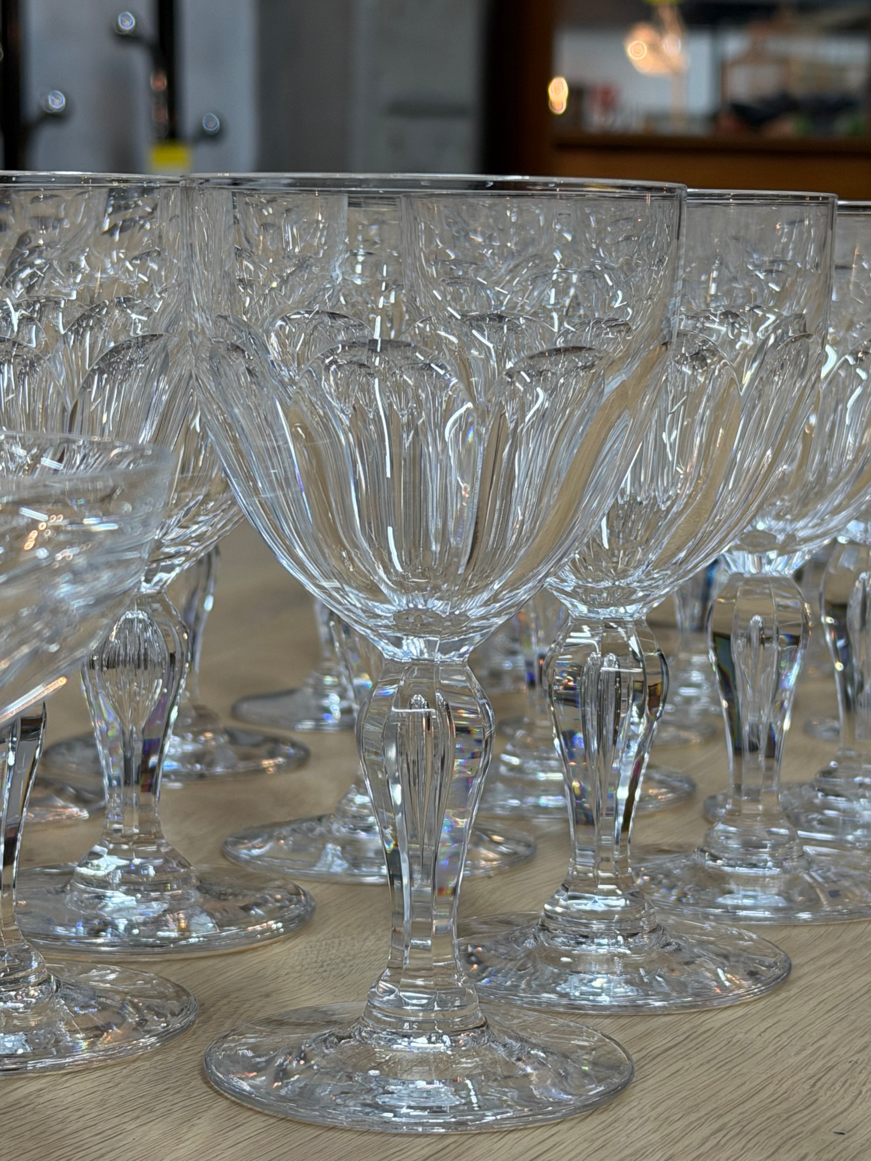 Crystal glass set – Val Saint Lambert – Model Paul Premier – 47 pieces