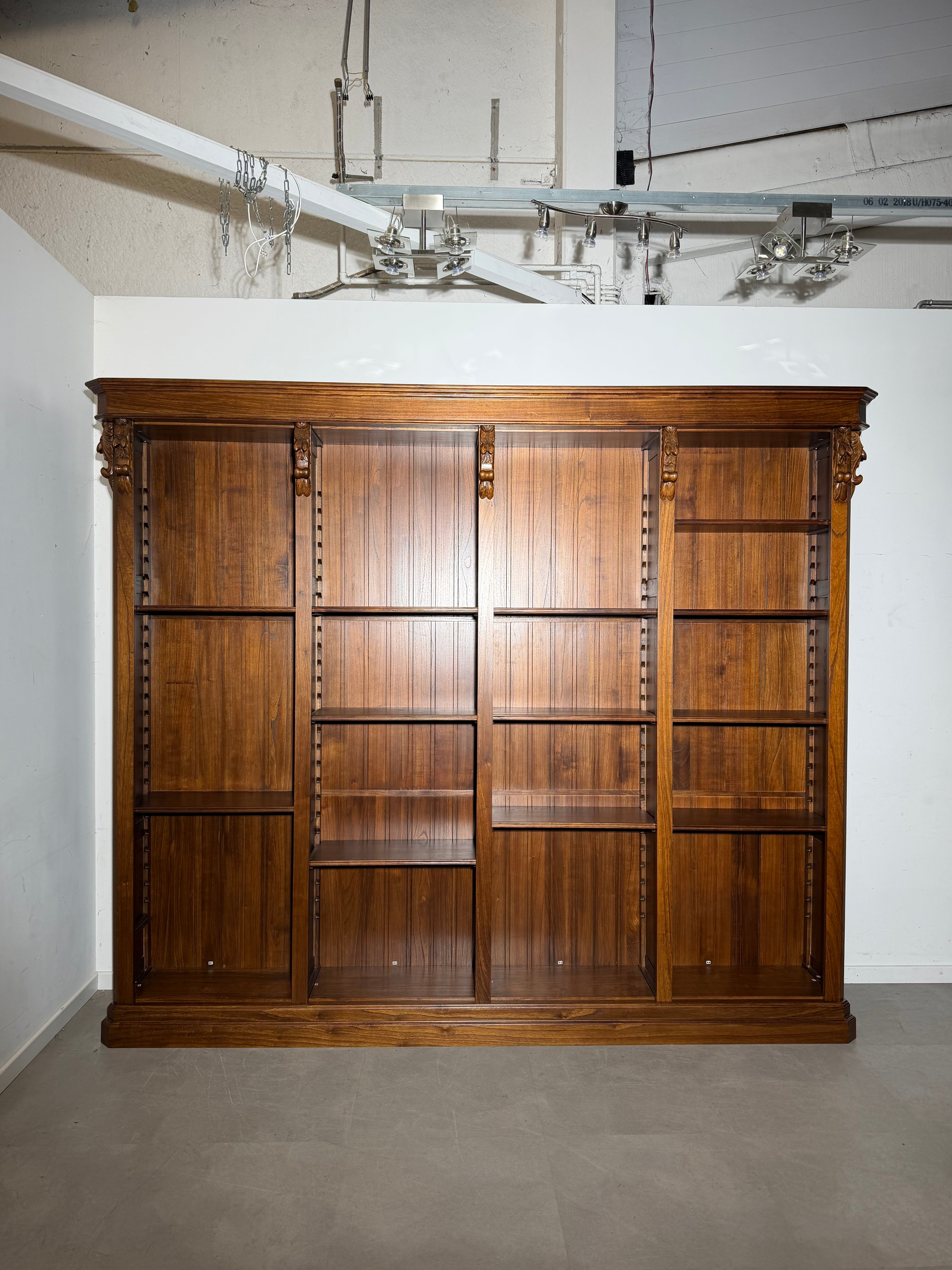 Large Bookcase Cabinet in Solid Elm Wood