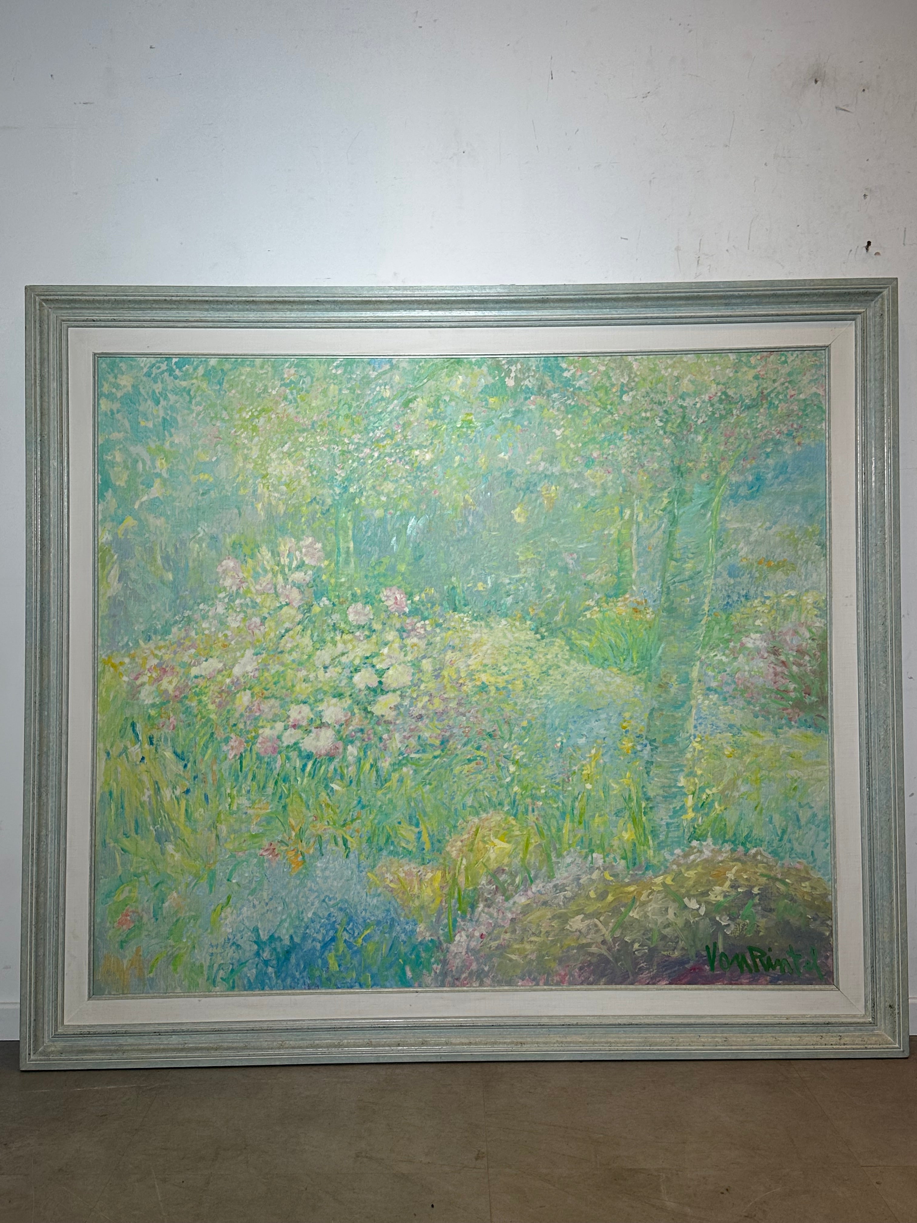 Theo Van Rintel – Large Impressionist Garden Landscape
