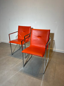 “Arco” Conference Chair Orange Leather