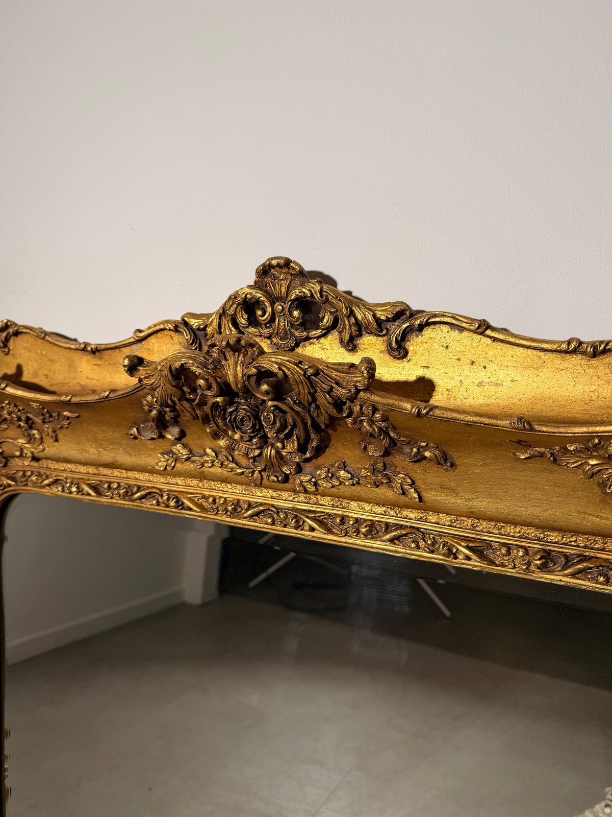 Large Ornate Baroque Gilt Mirror