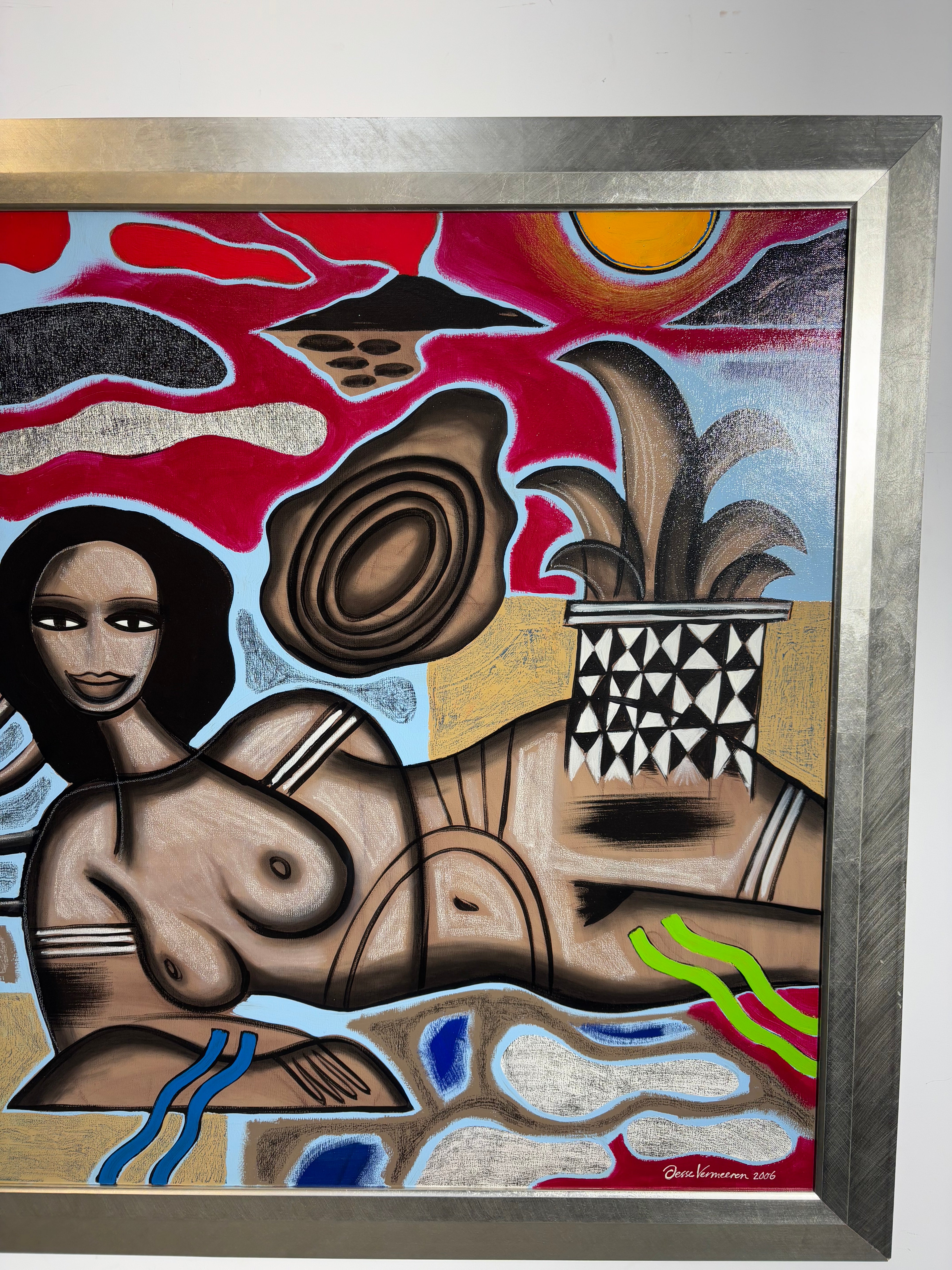 Hedendaagse abstracte compositie van Jesse Vermeeren