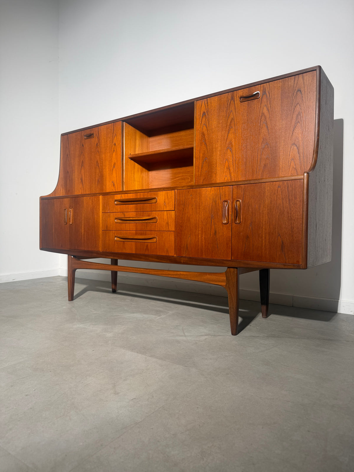 Victor B. Wilkins “Fresco” Teak Highboard for G-Plan – Mid-Century Modern
