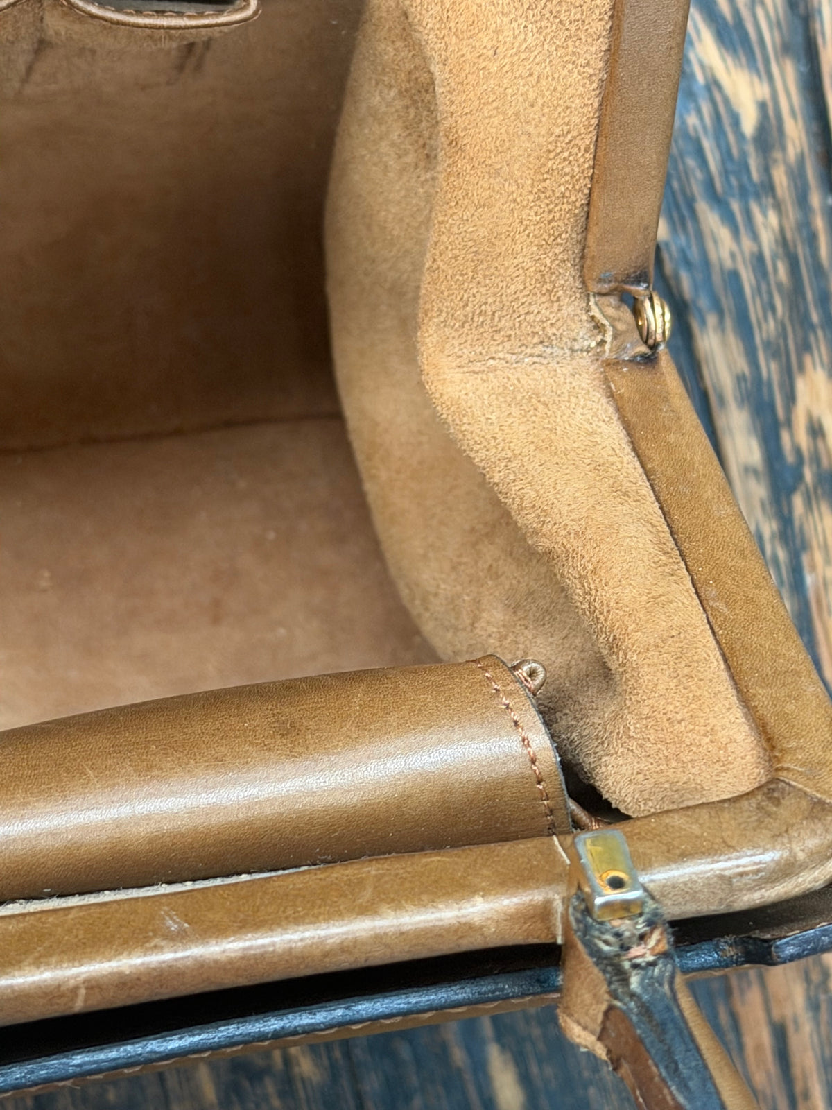 1950s Vintage Delvaux Handbag – Cognac Leather – Collector’s Piece
