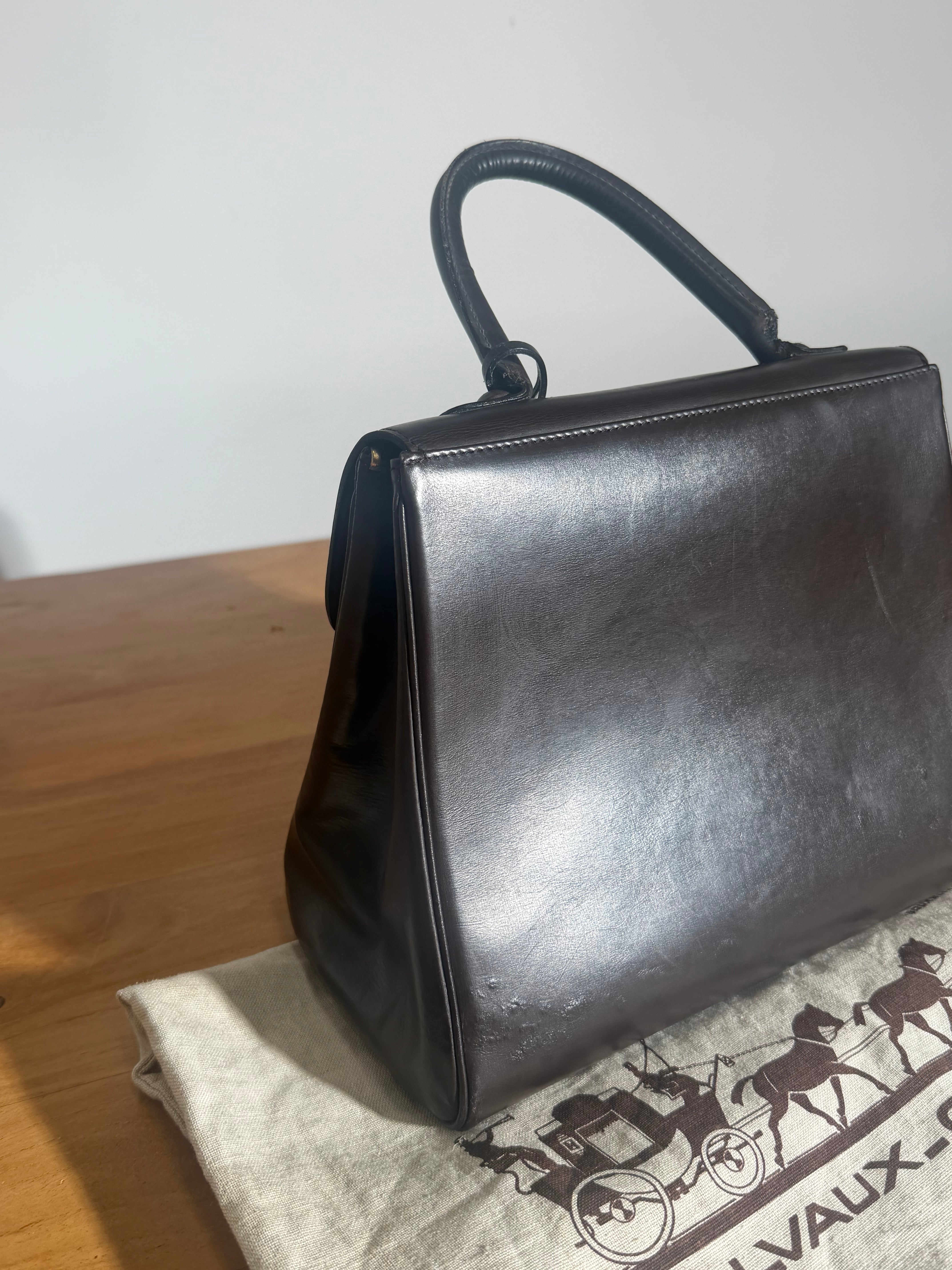 Delvaux Brillant MM Handbag – Chocolate Brown Leather