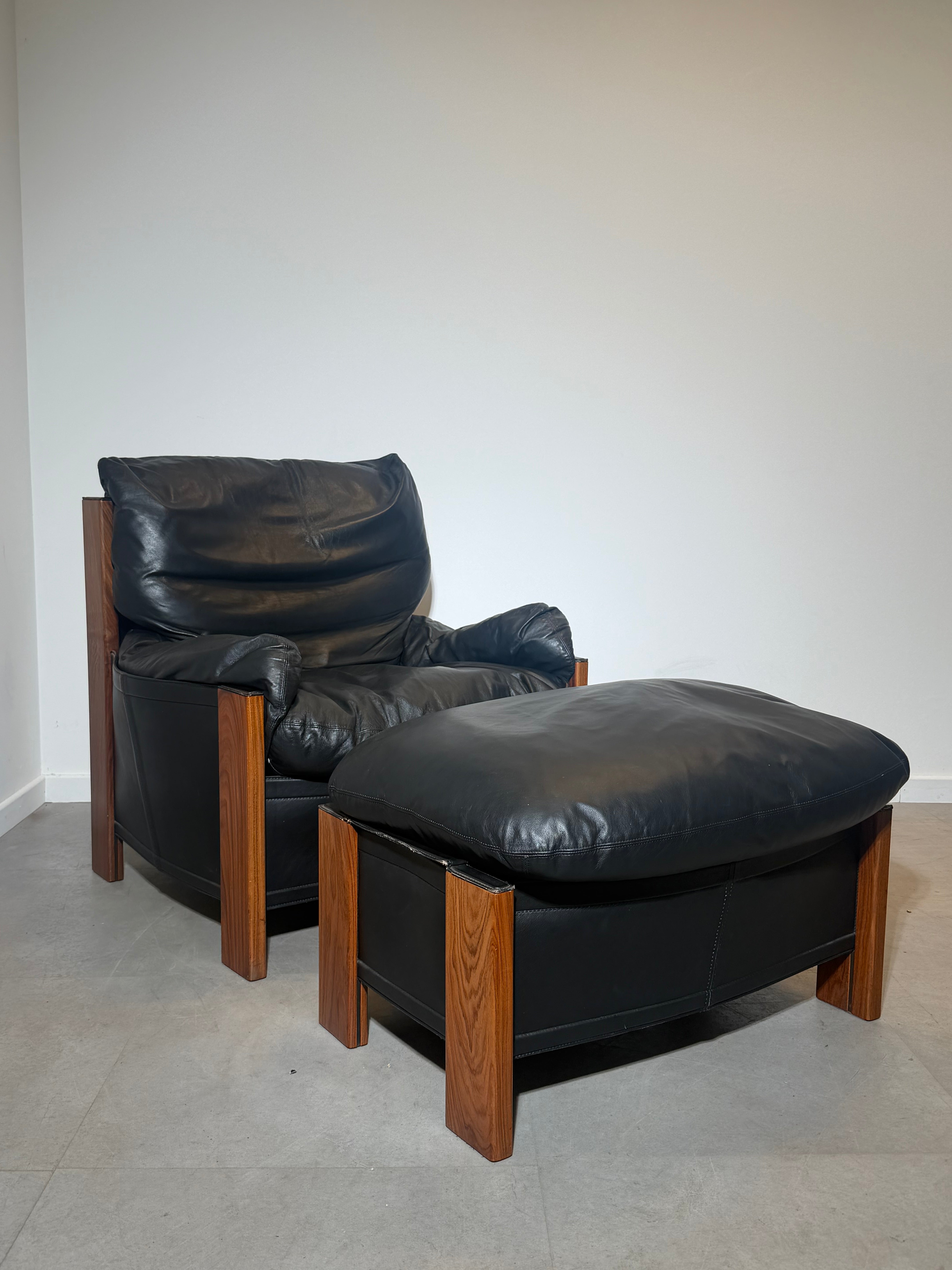 Lounge Chair & Ottoman by Afra & Tobia Scarpa for Maxalto