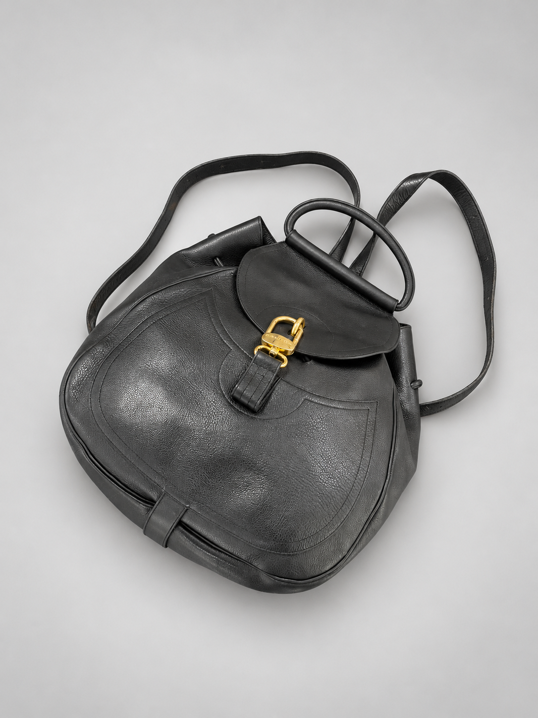 Delvaux Lucifer GM – Black Leather Backpack