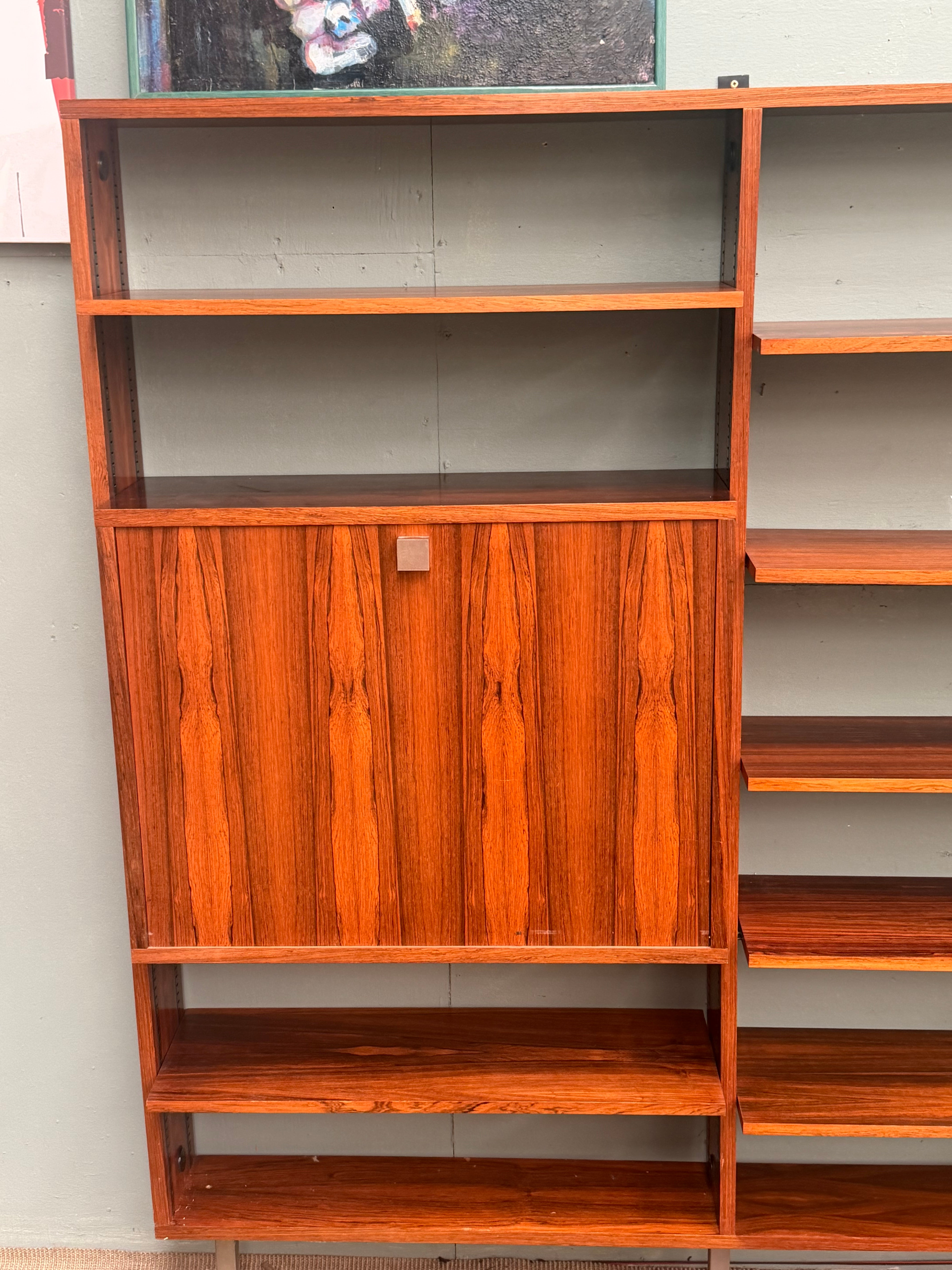 Alfred Hendrickx for Belform Wall Unit – Modular Rosewood Shelving System